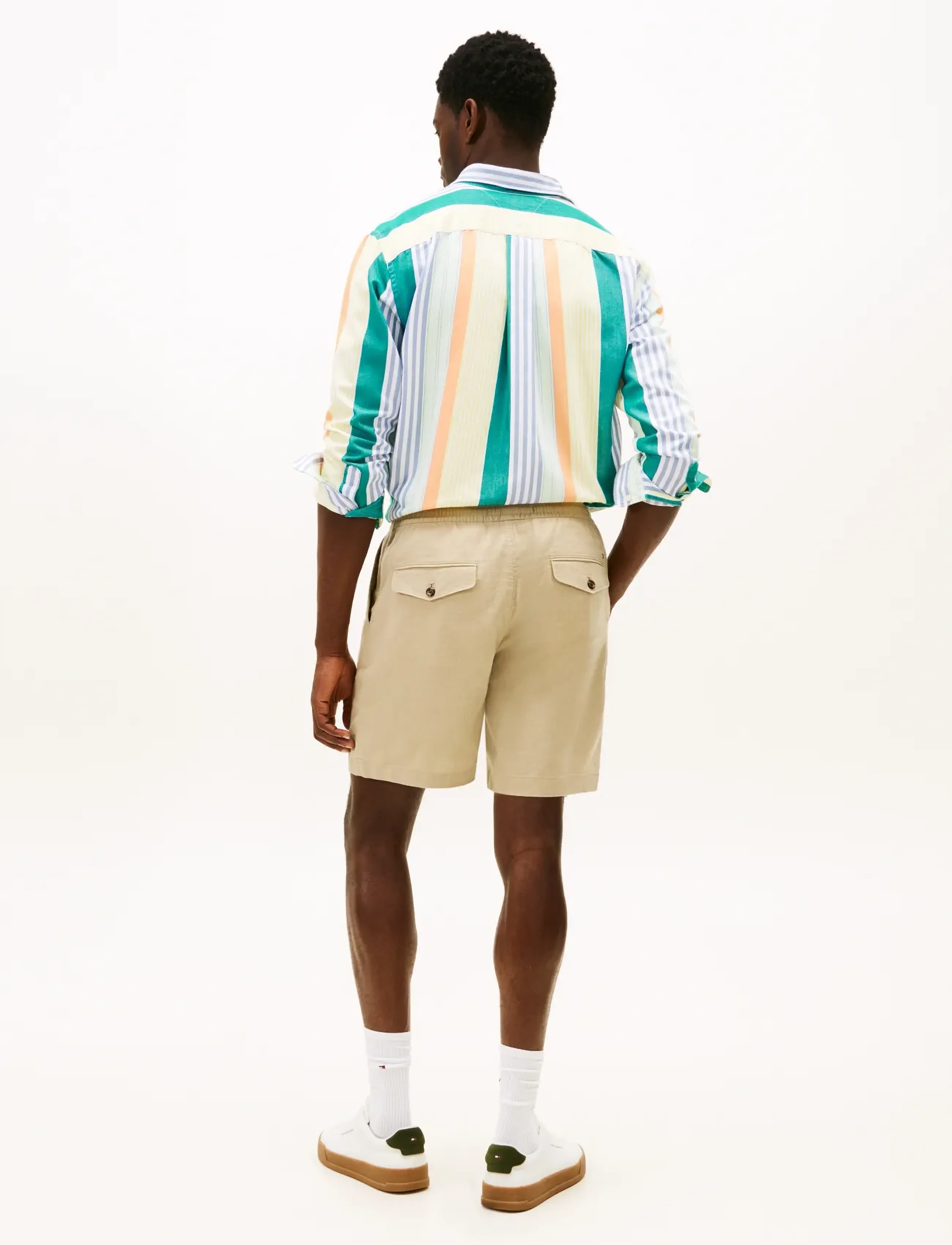 Tommy Hilfiger - MERCER 7 PULL ON LINEN SHORT - mænd - sandalwood - 2