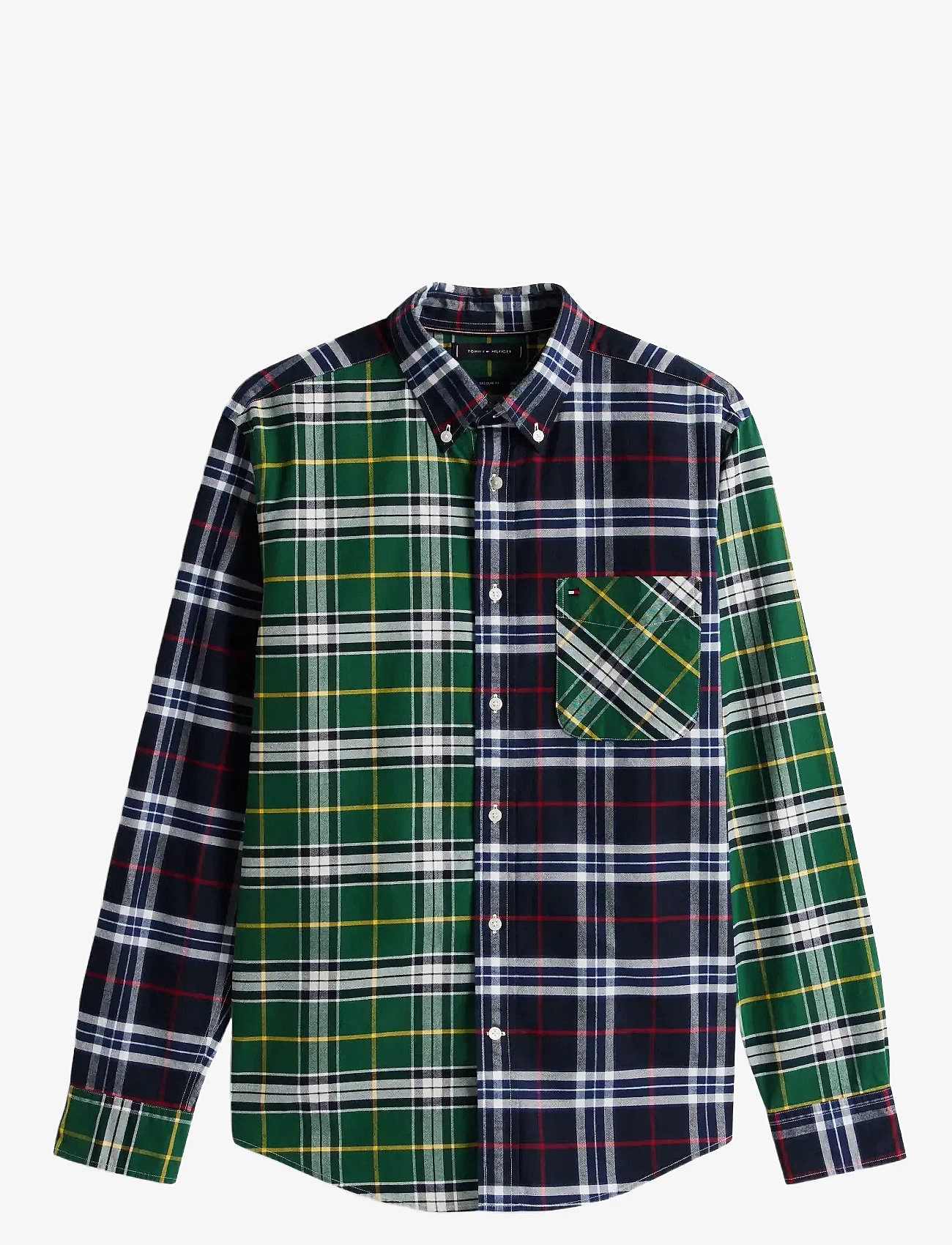 Tommy Hilfiger - BRUSHED OXFORD BLOCKING RF SHIRT - basic skjortor - desert sky / ornamental green check - 1