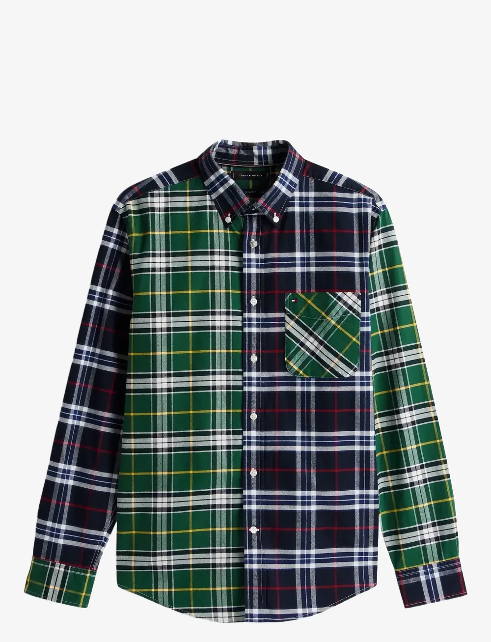 Tommy Hilfiger - BRUSHED OXFORD BLOCKING RF SHIRT - checkered shirts - desert sky / ornamental green check - 1