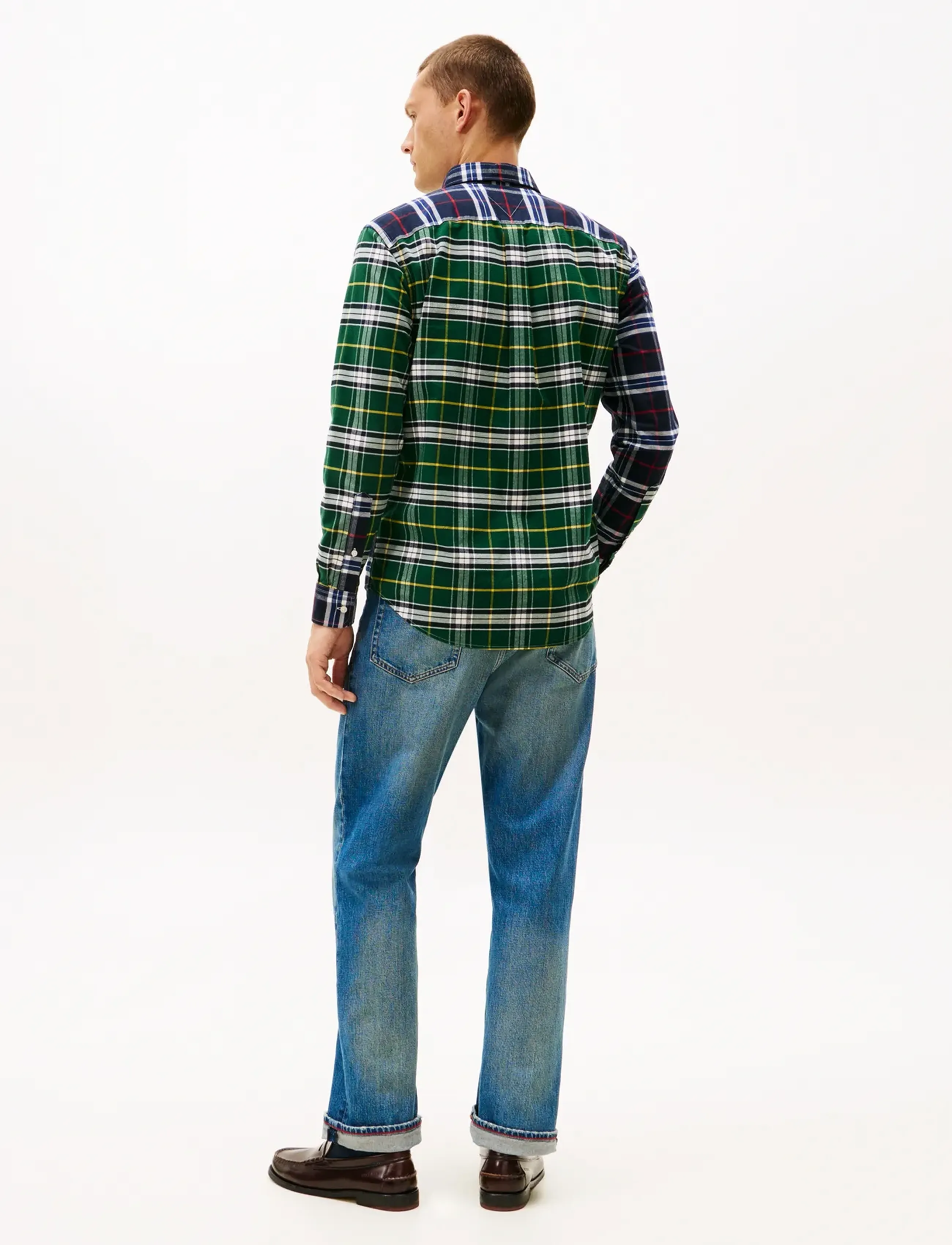 Tommy Hilfiger - BRUSHED OXFORD BLOCKING RF SHIRT - karierte hemden - desert sky / ornamental green check - 3