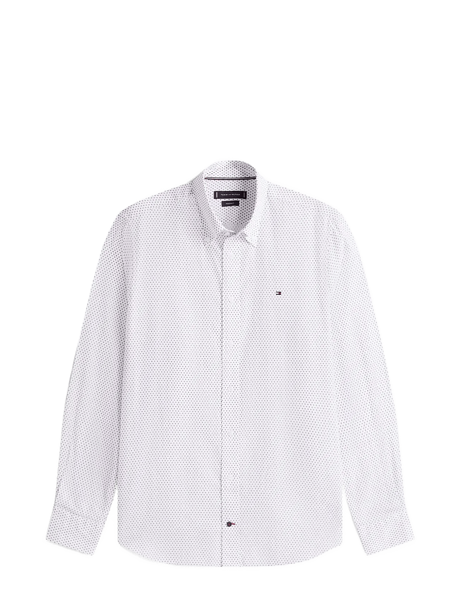 Tommy Hilfiger - CL - TWILL PRT RF SHIRT HNR - formal shirts - white preppy navy - 1