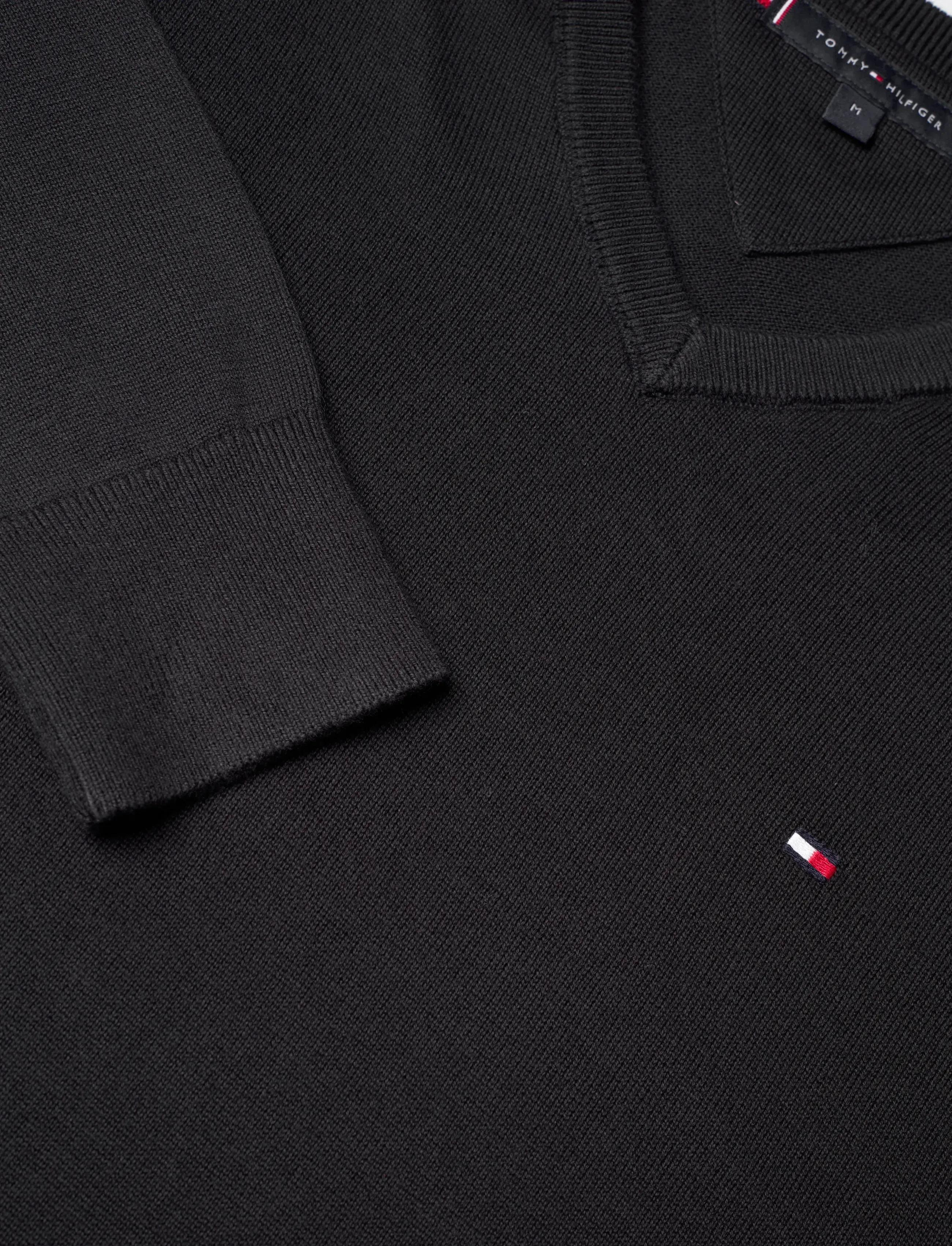 Tommy Hilfiger - ESSENTIAL COTTON V NECK - v-ausschnitt - black - 5