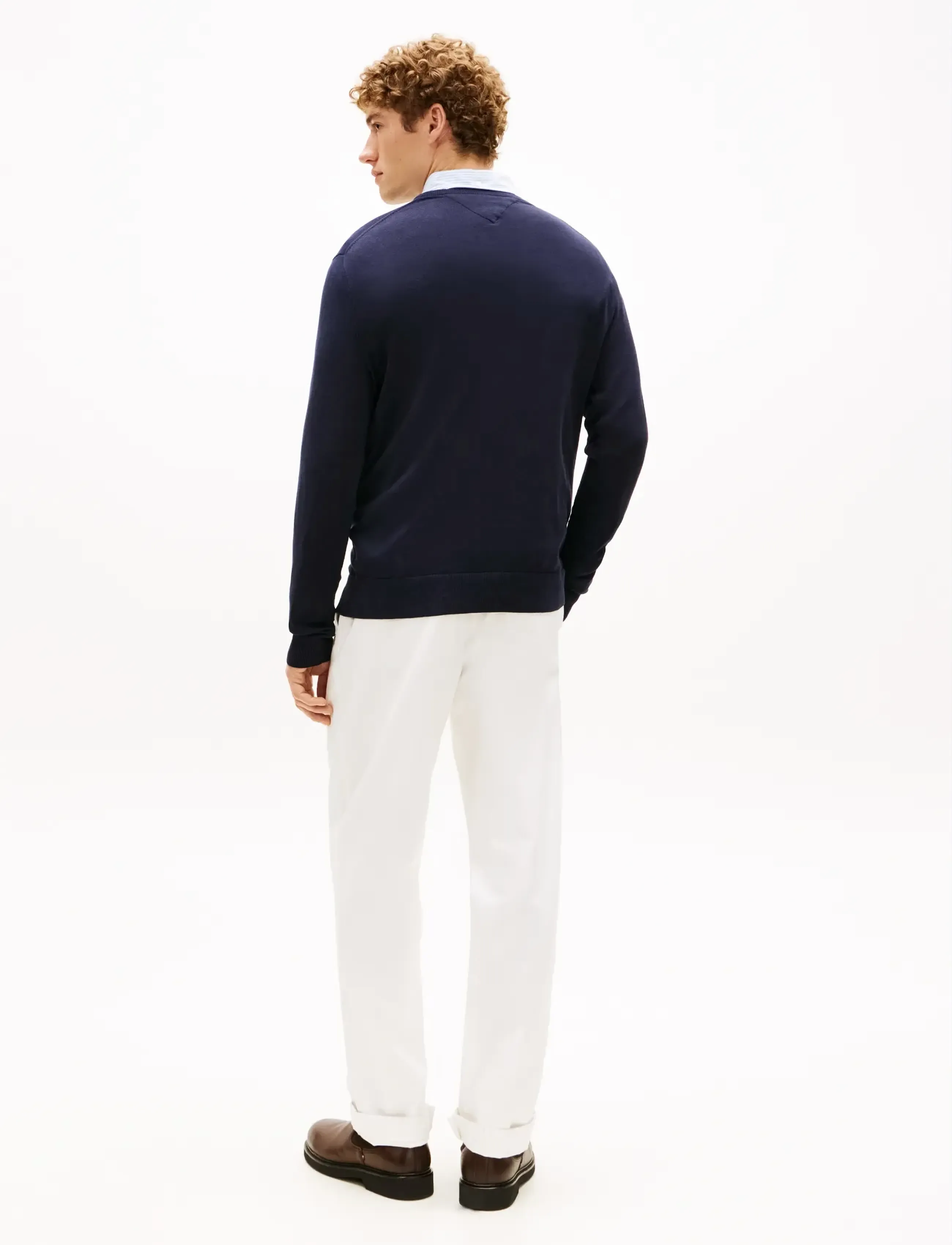 Tommy Hilfiger - ESSENTIAL COTTON V NECK - trøjer - desert sky - 2