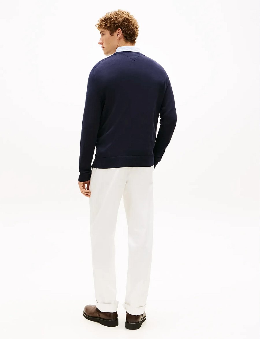 Tommy Hilfiger - ESSENTIAL COTTON V NECK - v-ausschnitt - desert sky - 2