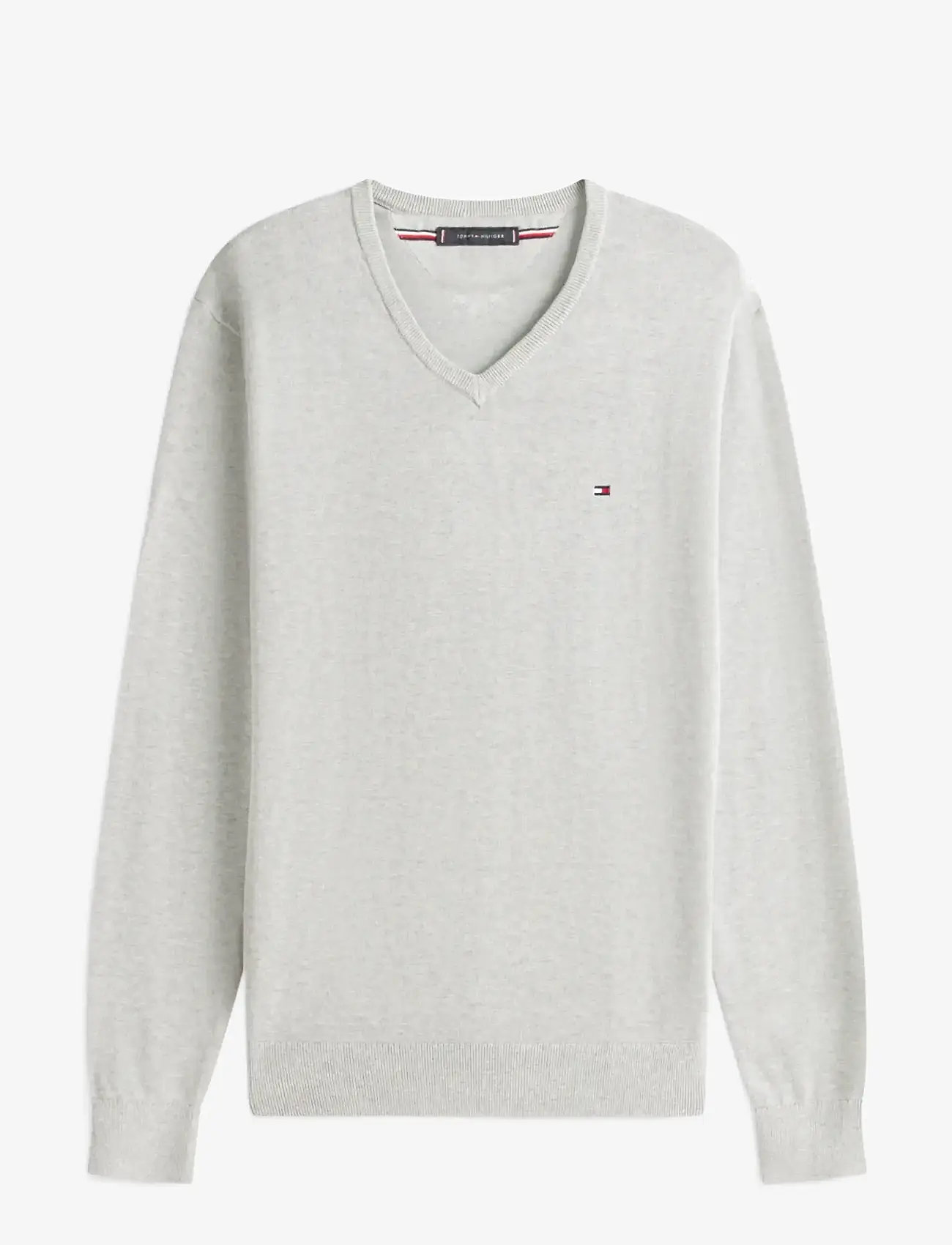 Tommy Hilfiger - ESSENTIAL COTTON V NECK - v-ausschnitt - light grey heather - 1