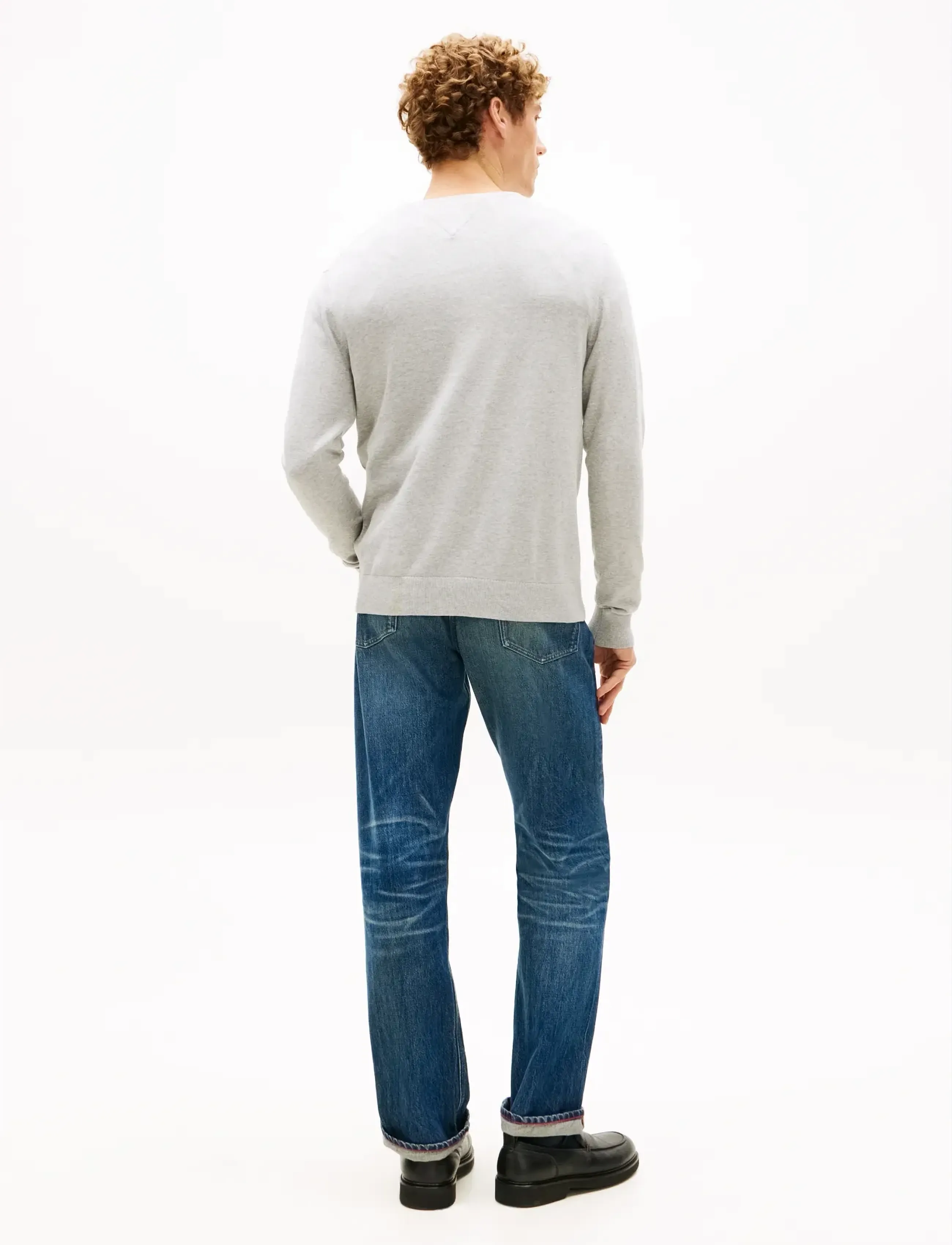 Tommy Hilfiger - ESSENTIAL COTTON V NECK - truien met v-hals - light grey heather - 2