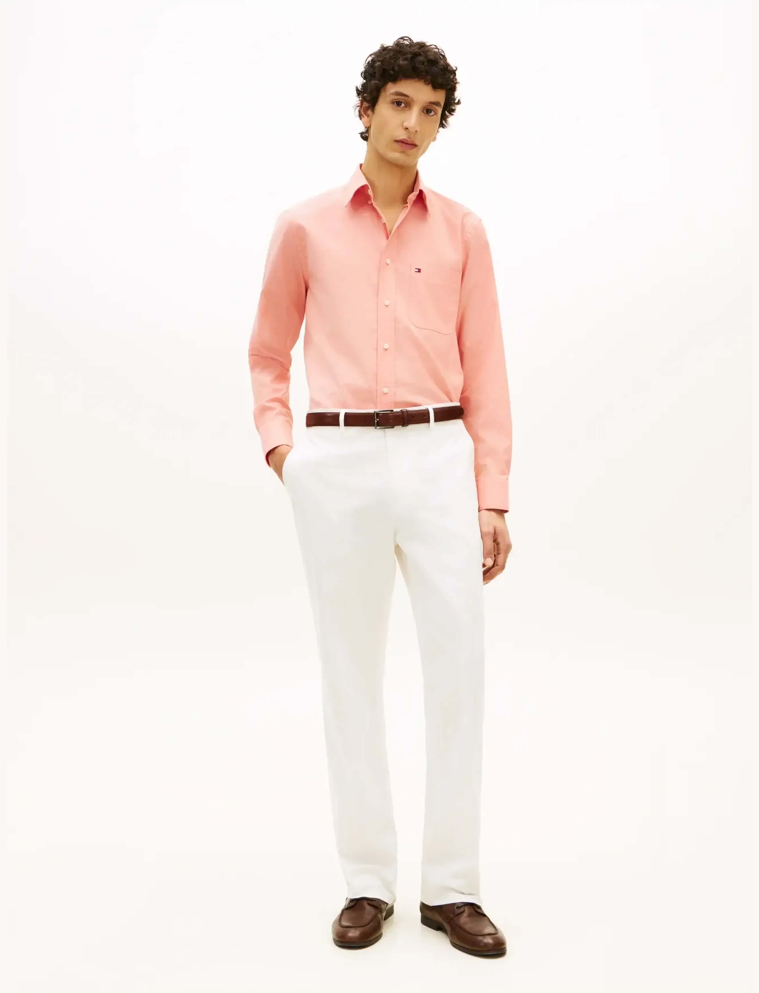 Tommy Hilfiger - LIGHT OXFORD SOLID SF SHIRT - oxford shirts - brilliant orange - 3