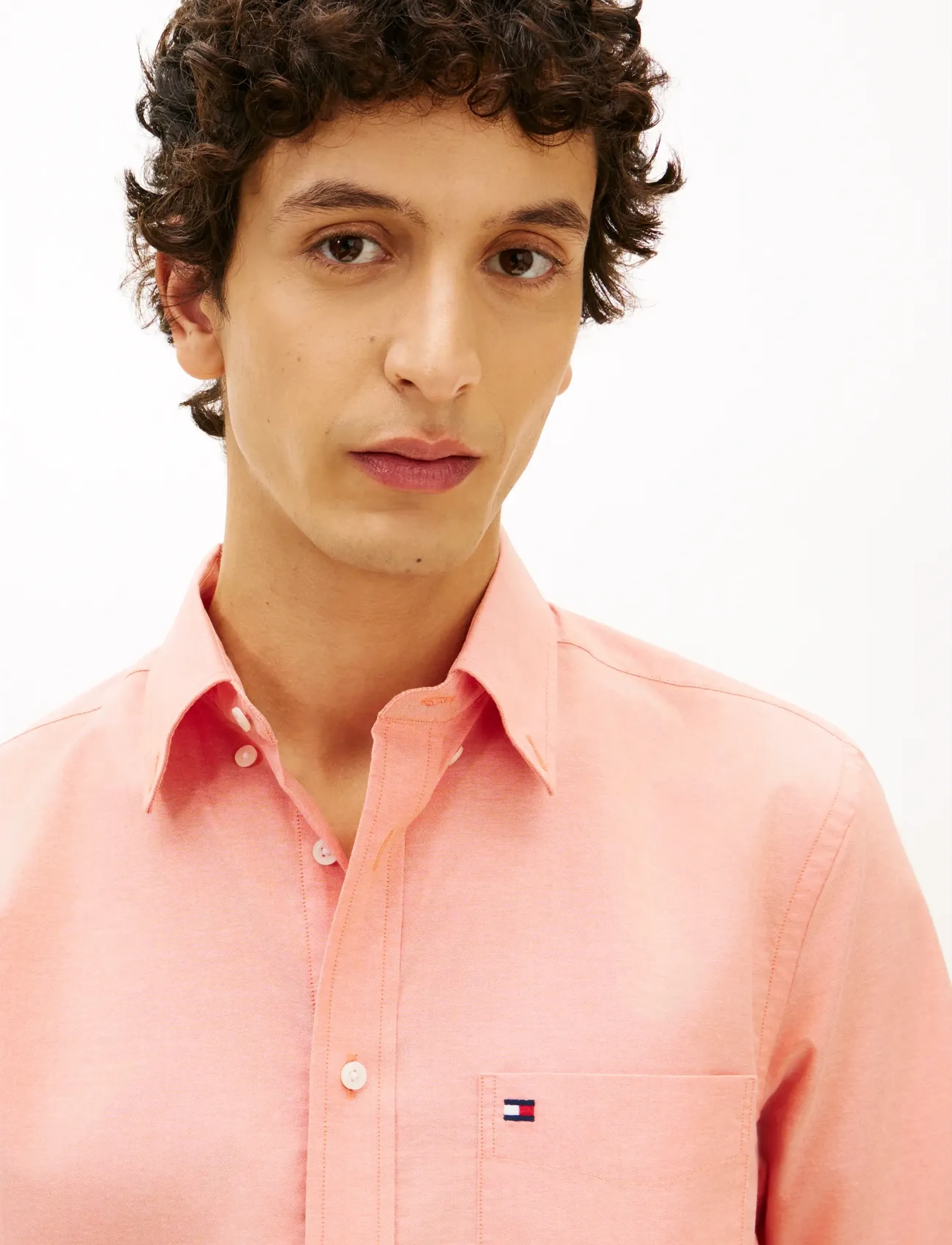 Tommy Hilfiger - LIGHT OXFORD SOLID SF SHIRT - oxford shirts - brilliant orange - 4