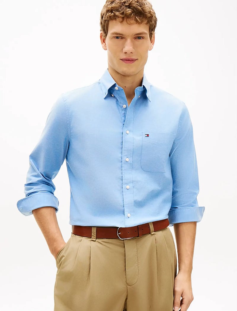 Tommy Hilfiger - LIGHT OXFORD SOLID SF SHIRT - oxford skjorter - shirt blue - 0