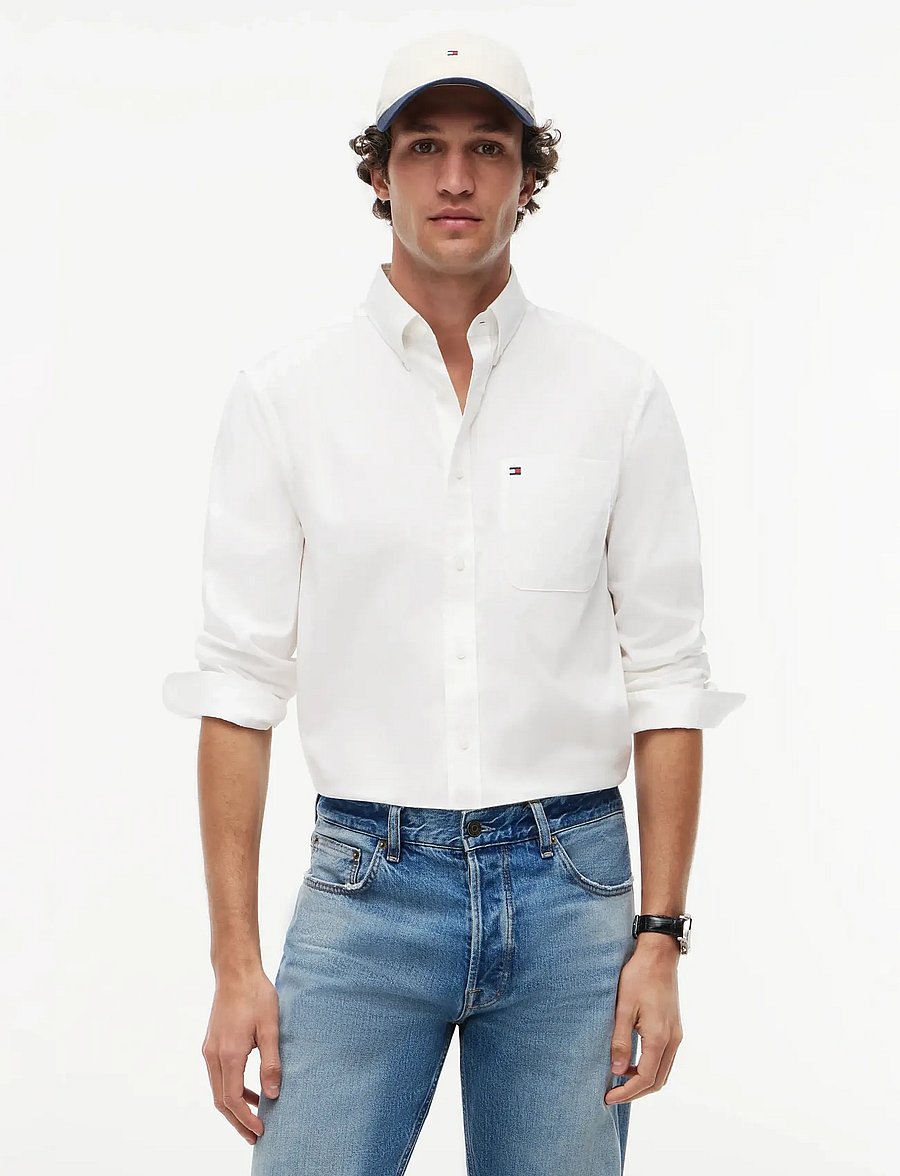 Tommy Hilfiger - LIGHT OXFORD SOLID SF SHIRT - chemises oxford - white - 0