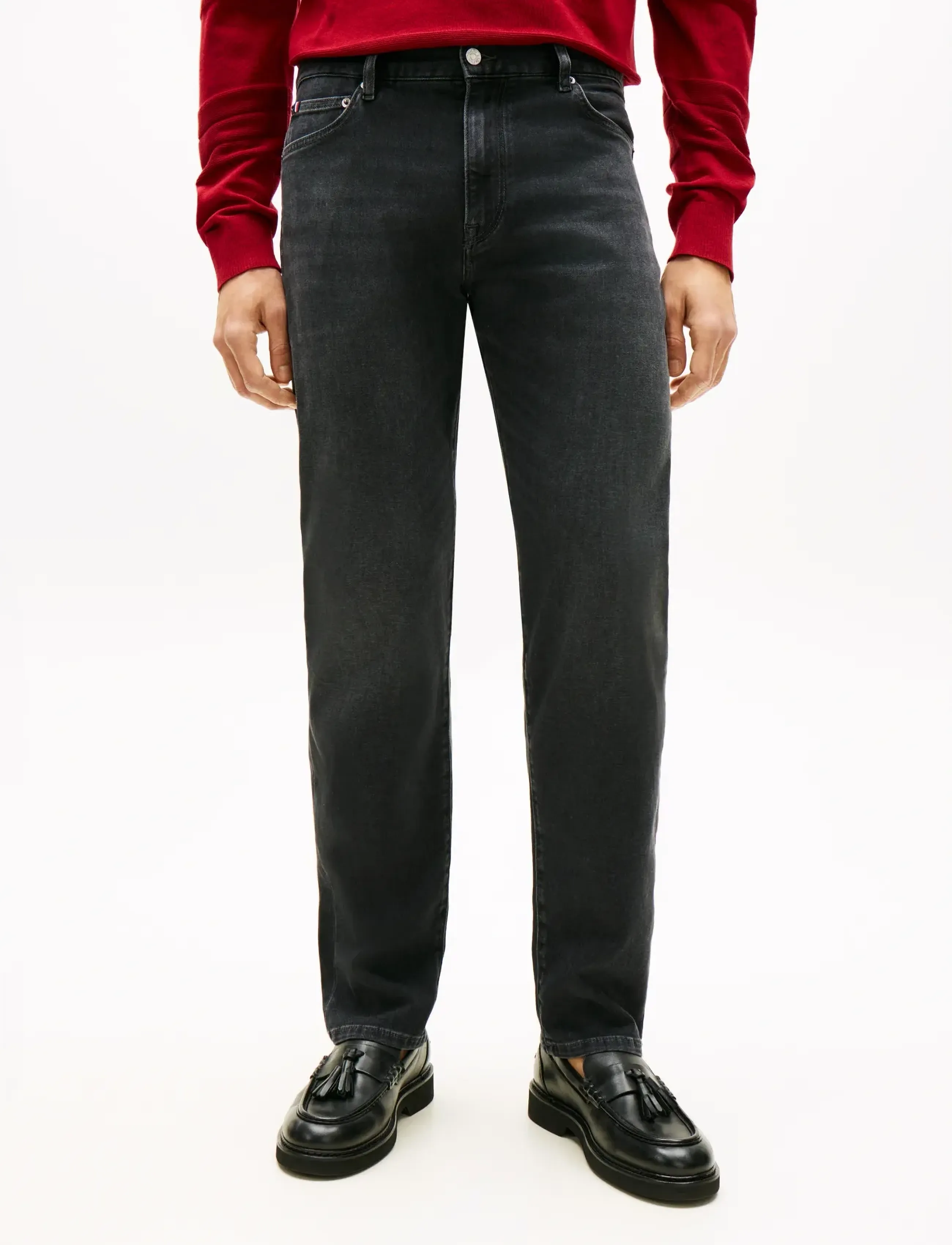 Tommy Hilfiger SLIM STRAIGHT DENTON LUX IVO GRY - Tøj - IVO GREY LUX / grey