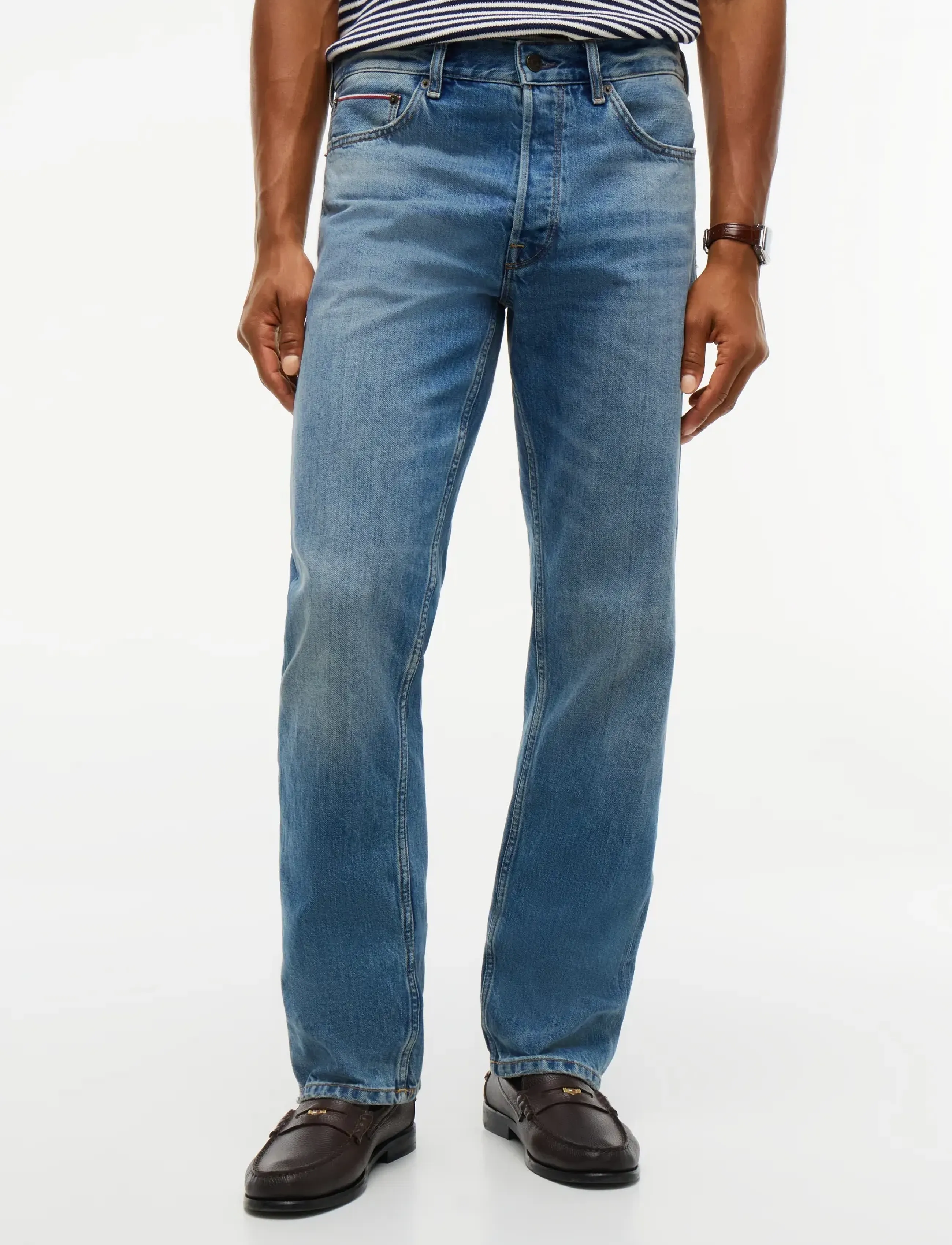 Tommy Hilfiger REGULAR STRAIGHT DOVER TYE SLVDG - Shop by occasion - TYE BLUE SELVEDGE / blue
