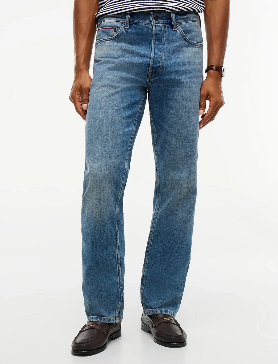 Tommy Hilfiger - REGULAR STRAIGHT DOVER TYE SLVDG - regular jeans - tye blue selvedge - 0