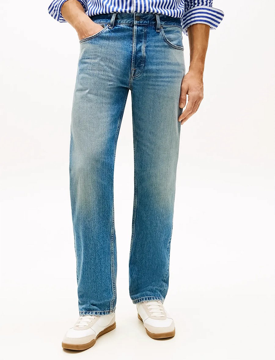 Tommy Hilfiger - REGULAR STRAIGHT DOVER TYE SLVDG - regular jeans - tye blue selvedge - 0
