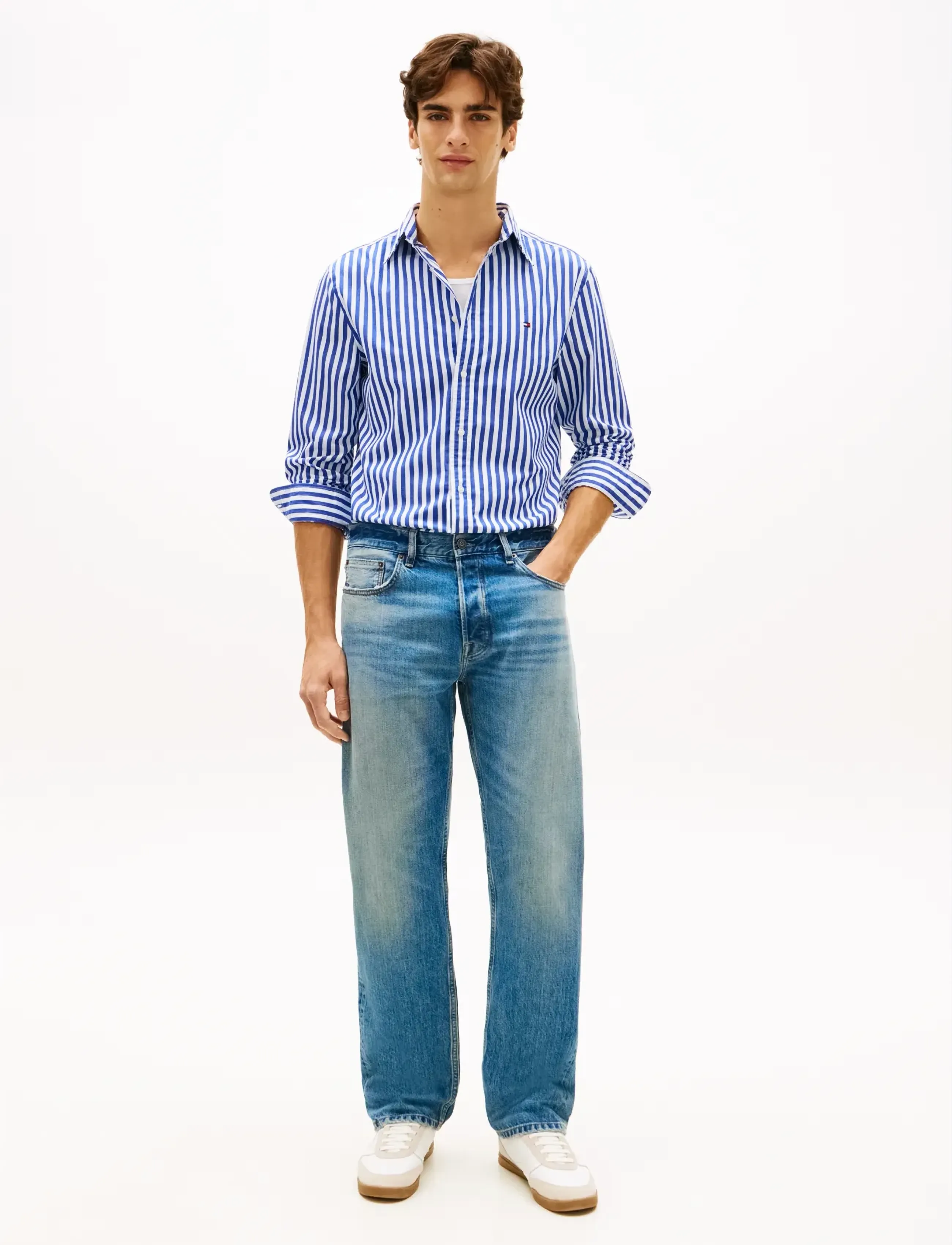 Tommy Hilfiger - REGULAR STRAIGHT DOVER TYE SLVDG - bukser & jeans - tye blue selvedge - 3