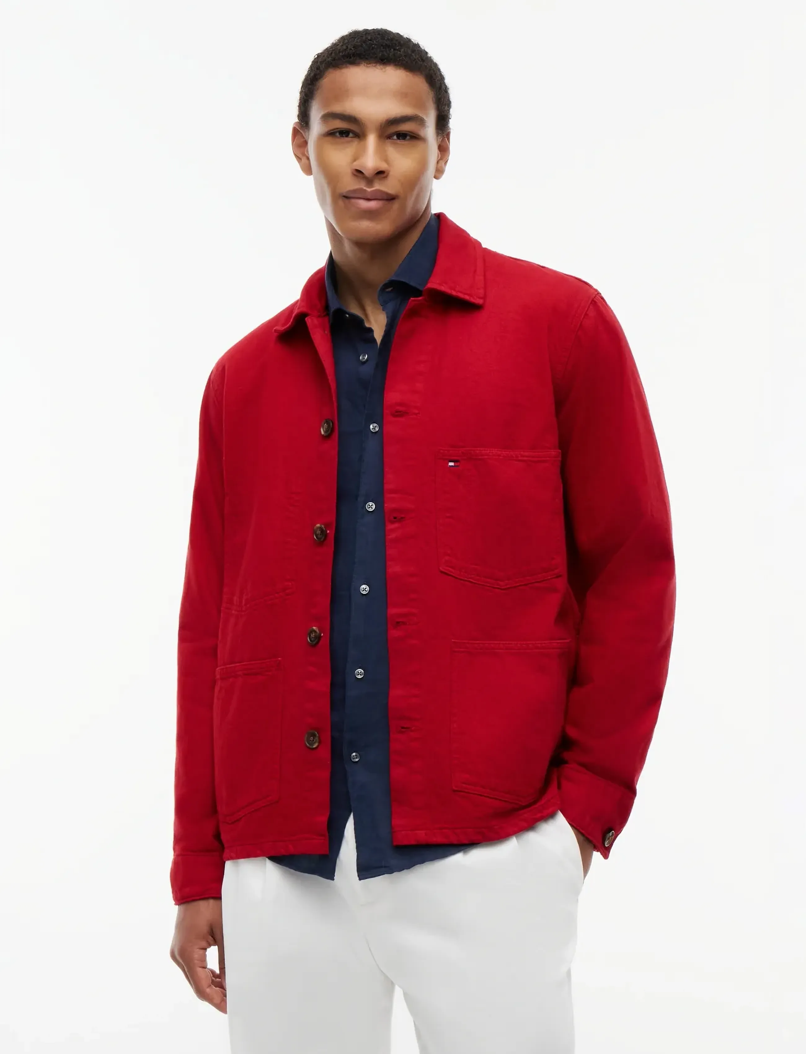 Tommy Hilfiger CHORE JACKET GMD - Tommy Hilfiger - MEDIUM RED / red
