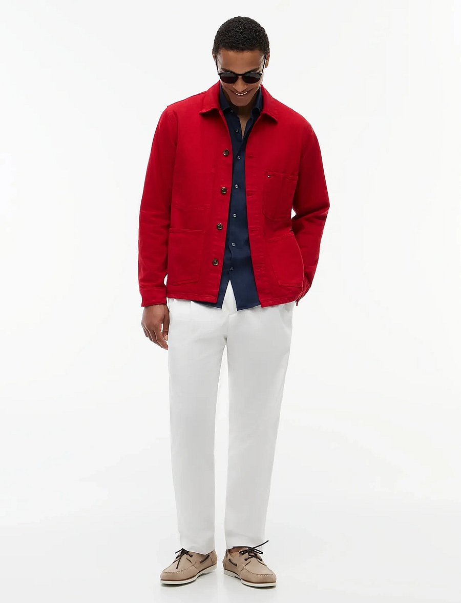 Tommy Hilfiger - CHORE JACKET GMD - frühlingsjacken - medium red - 4