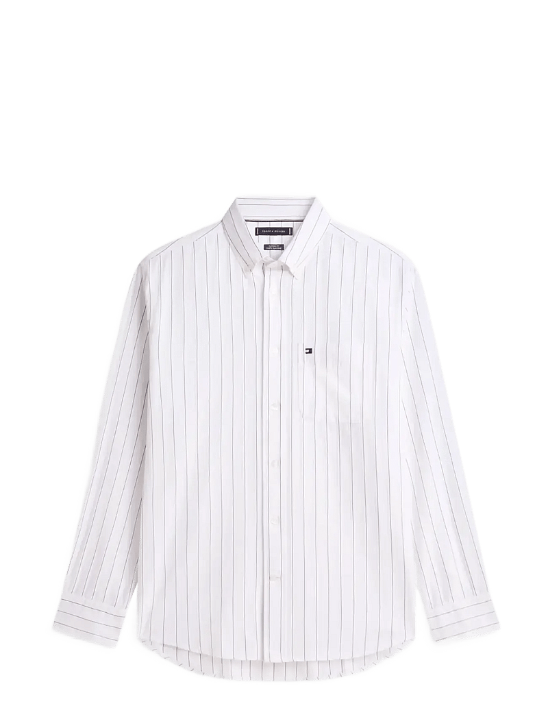 Tommy Hilfiger - STRUCTURE STP LSLV CLASSIC FIT - striped shirts - white stripe - 1