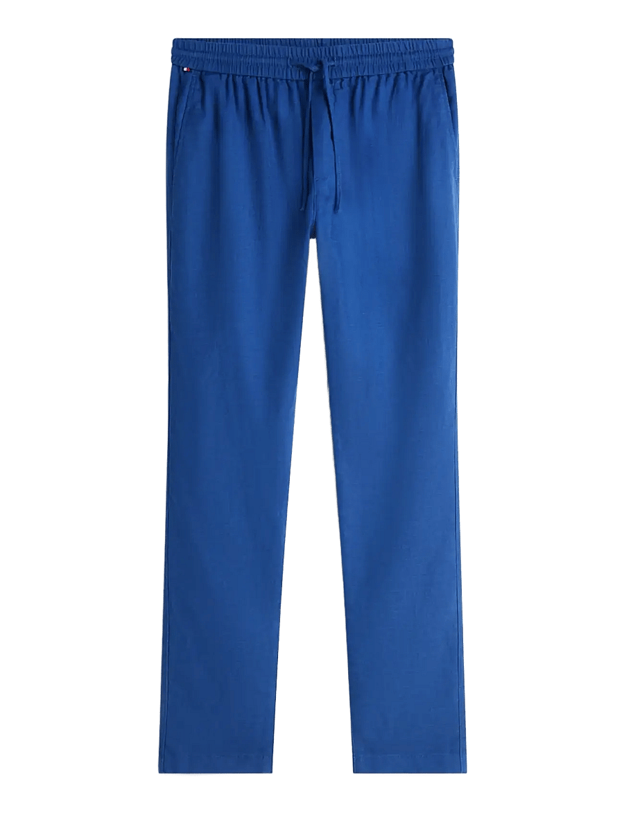 Tommy Hilfiger - HARLEM PO SORONA LINEN - hørbukser - blue jean - 1