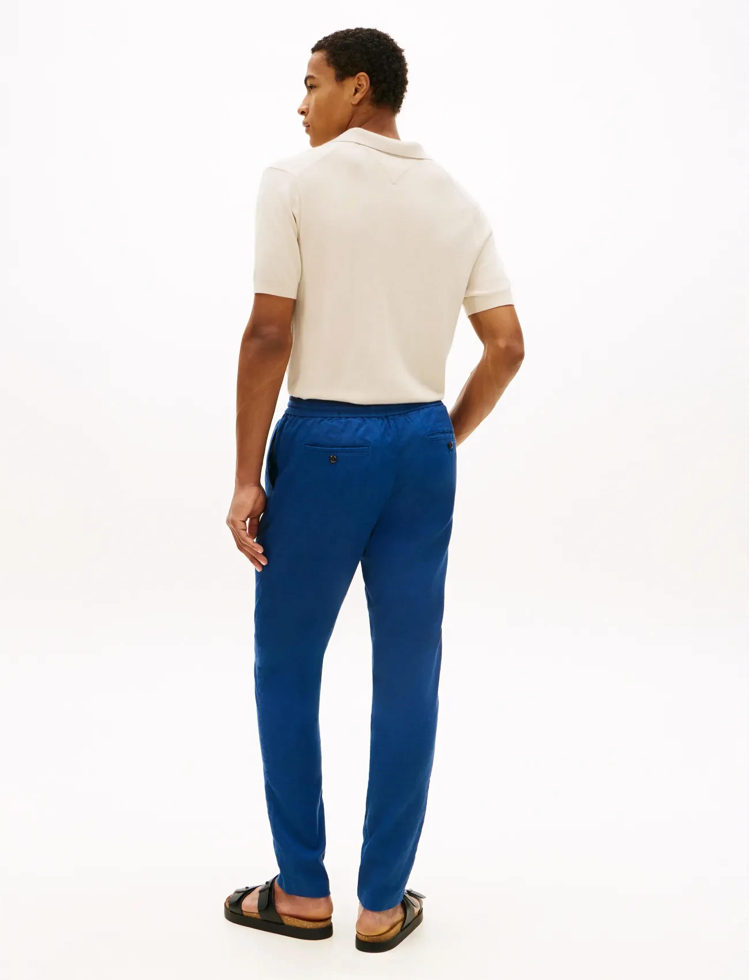 Tommy Hilfiger - HARLEM PO SORONA LINEN - hørbukser - blue jean - 2