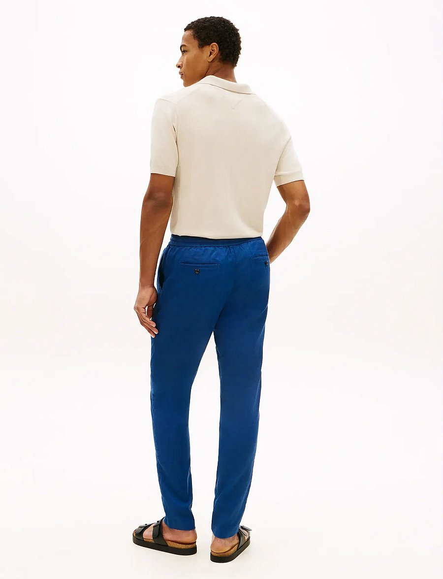 Tommy Hilfiger - HARLEM PO SORONA LINEN - hørbukser - blue jean - 2
