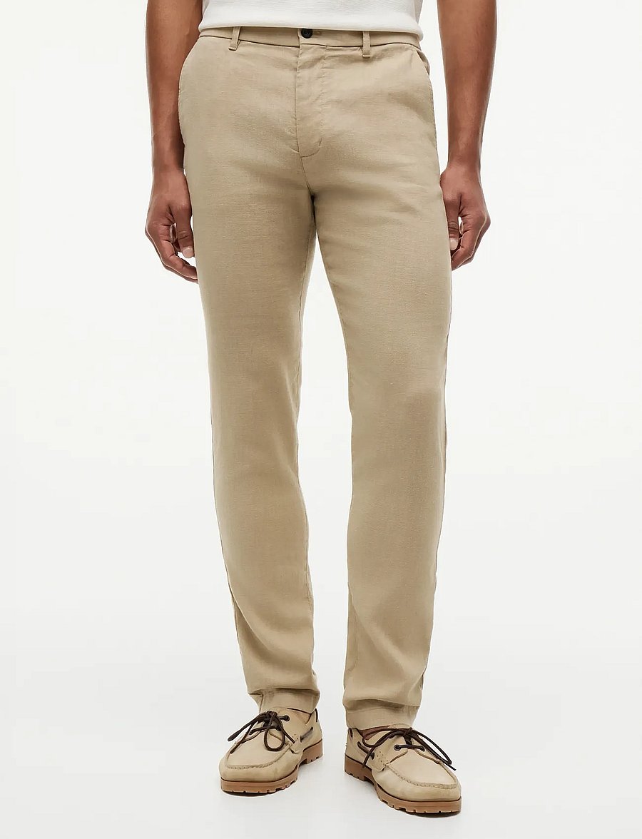Tommy Hilfiger - DENTON SORONA LINEN - linased püksid - batique khaki - 0