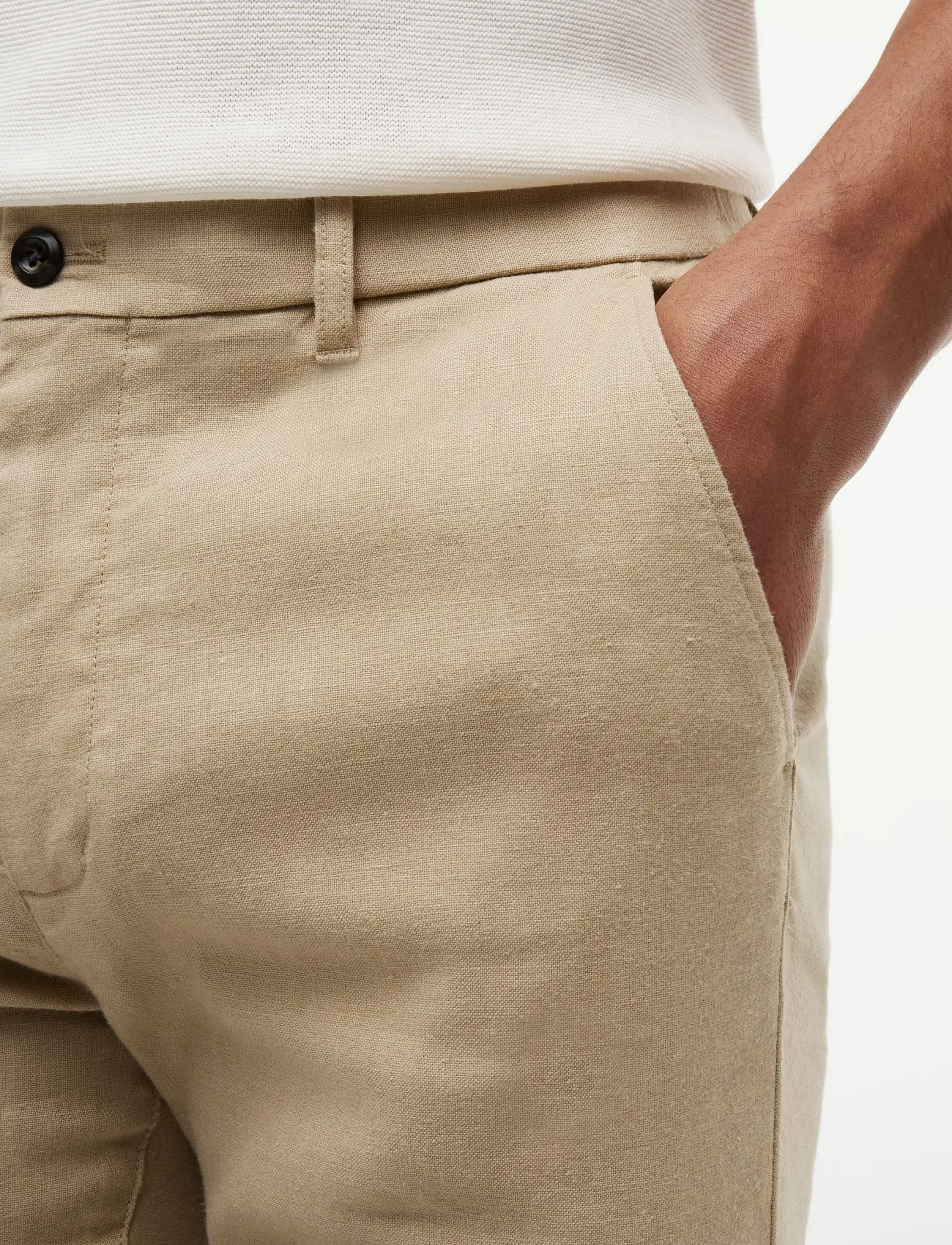 Tommy Hilfiger - DENTON SORONA LINEN - linased püksid - batique khaki - 4