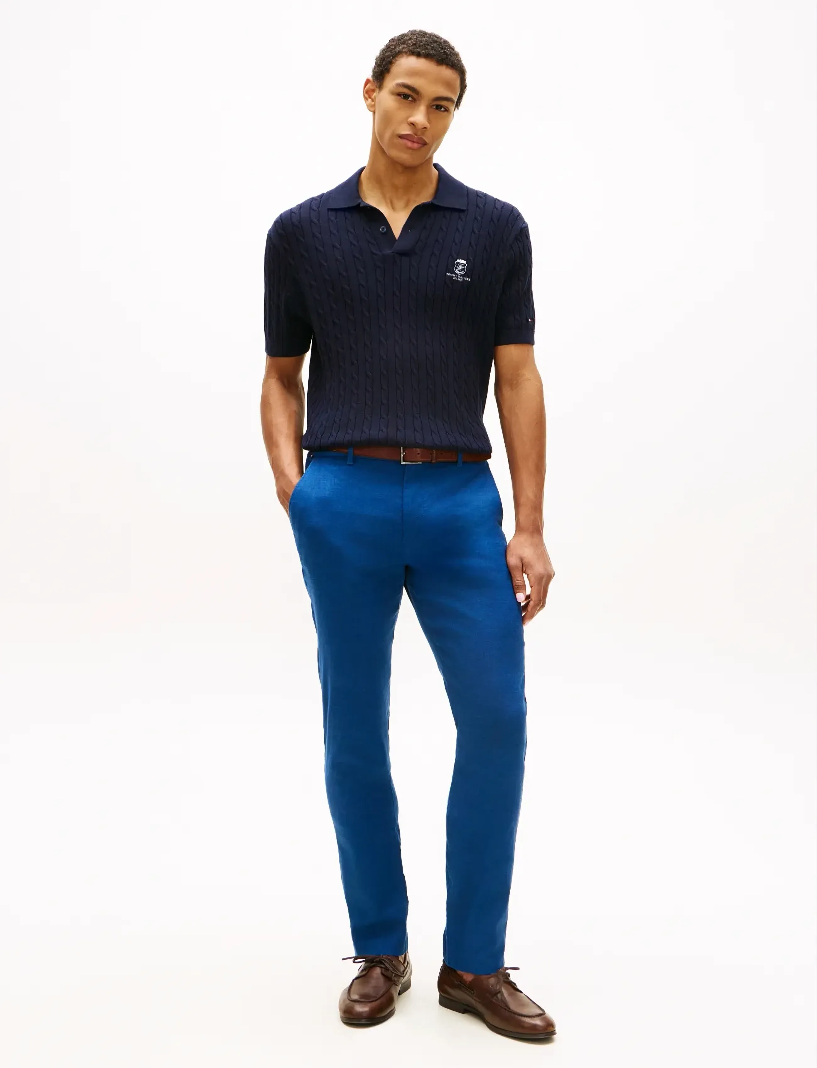 Tommy Hilfiger - DENTON SORONA LINEN - hørbukser - blue jean - 3