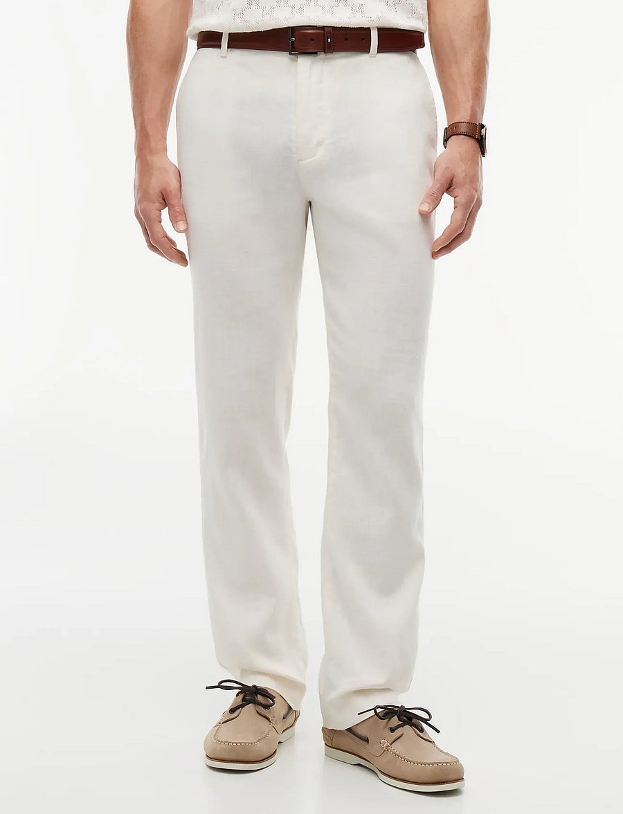 Tommy Hilfiger - DENTON SORONA LINEN - linen trousers - ivory petal - 0