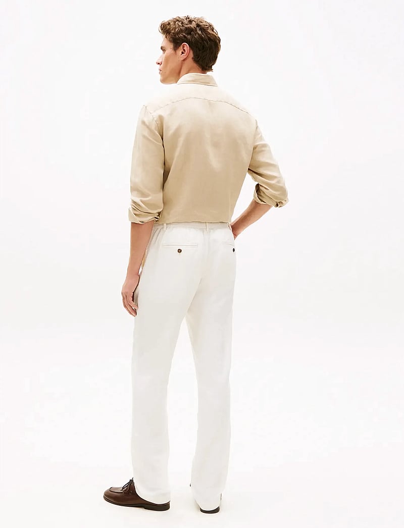 Tommy Hilfiger - DENTON SORONA LINEN - lininės kelnės - ivory petal - 2