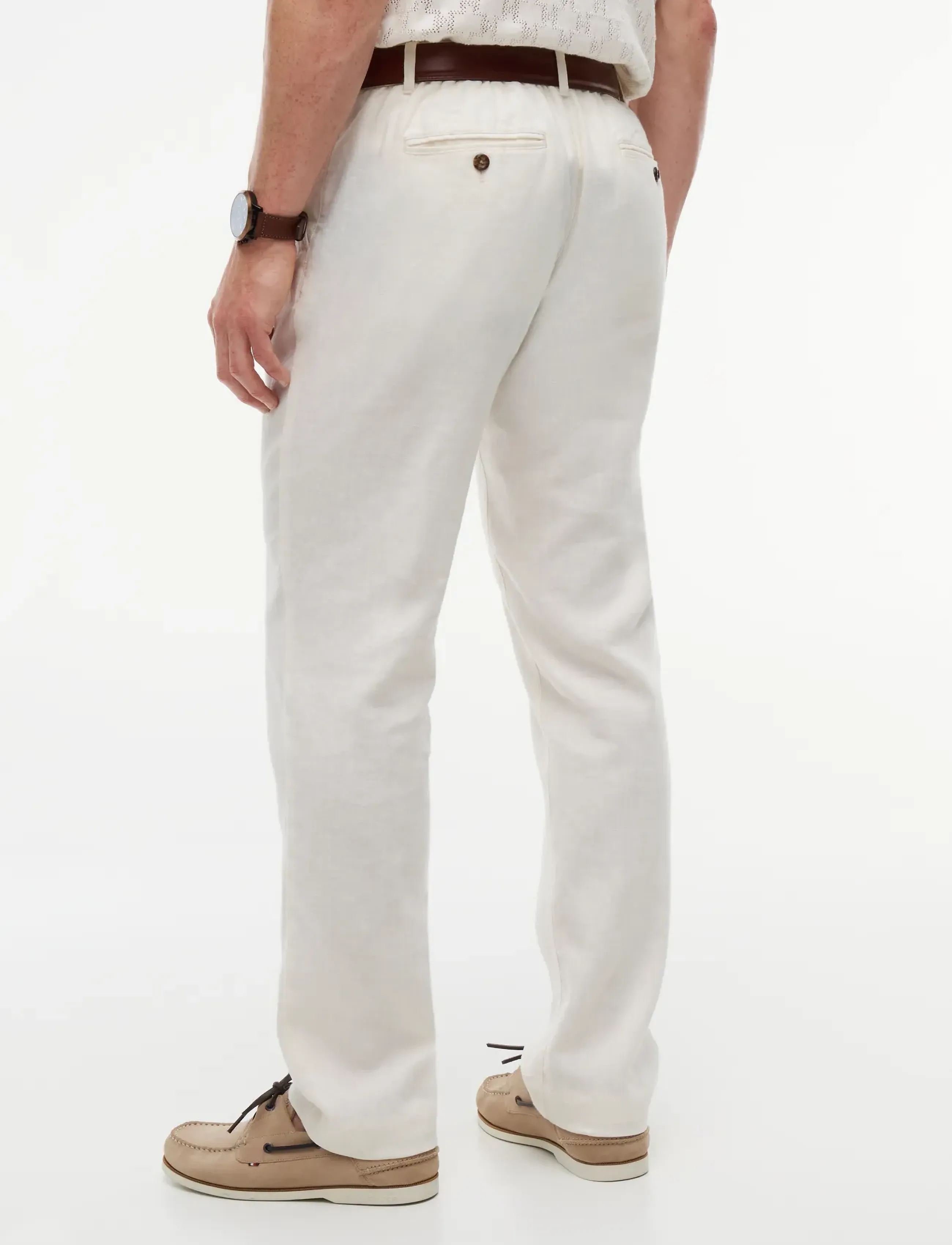 Tommy Hilfiger - DENTON SORONA LINEN - linen trousers - ivory petal - 2