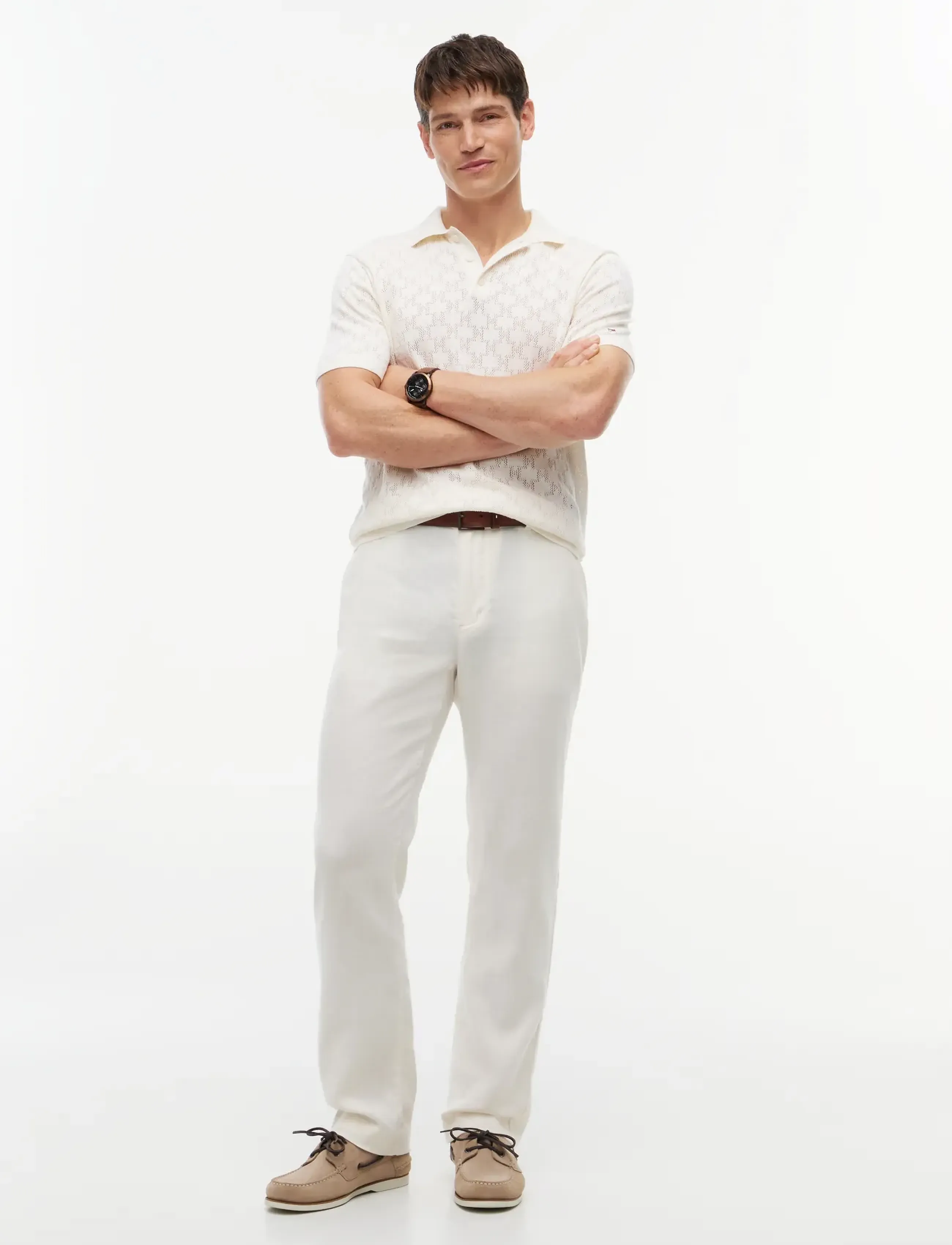 Tommy Hilfiger - DENTON SORONA LINEN - linen trousers - ivory petal - 3