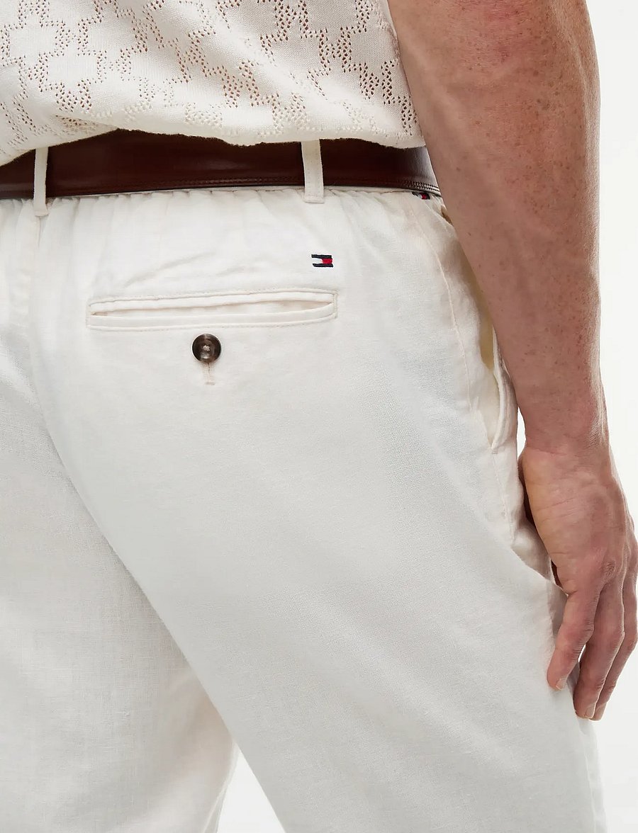Tommy Hilfiger - DENTON SORONA LINEN - linen trousers - ivory petal - 4