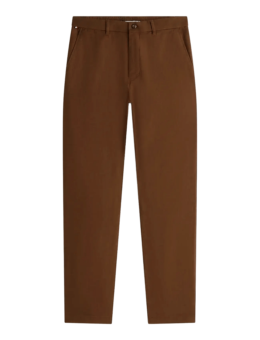 Tommy Hilfiger - DENTON SORONA LINEN - linased püksid - legacy brown - 1