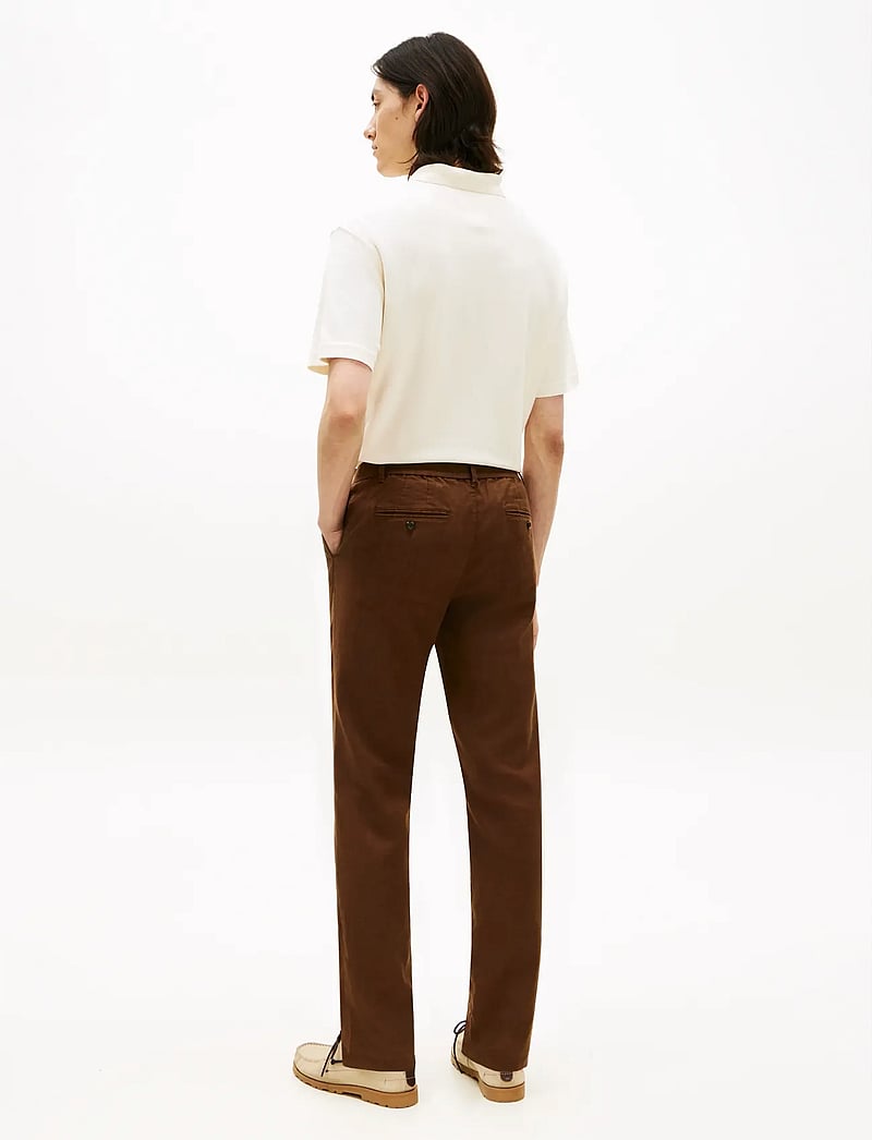 Tommy Hilfiger - DENTON SORONA LINEN - lininės kelnės - legacy brown - 2