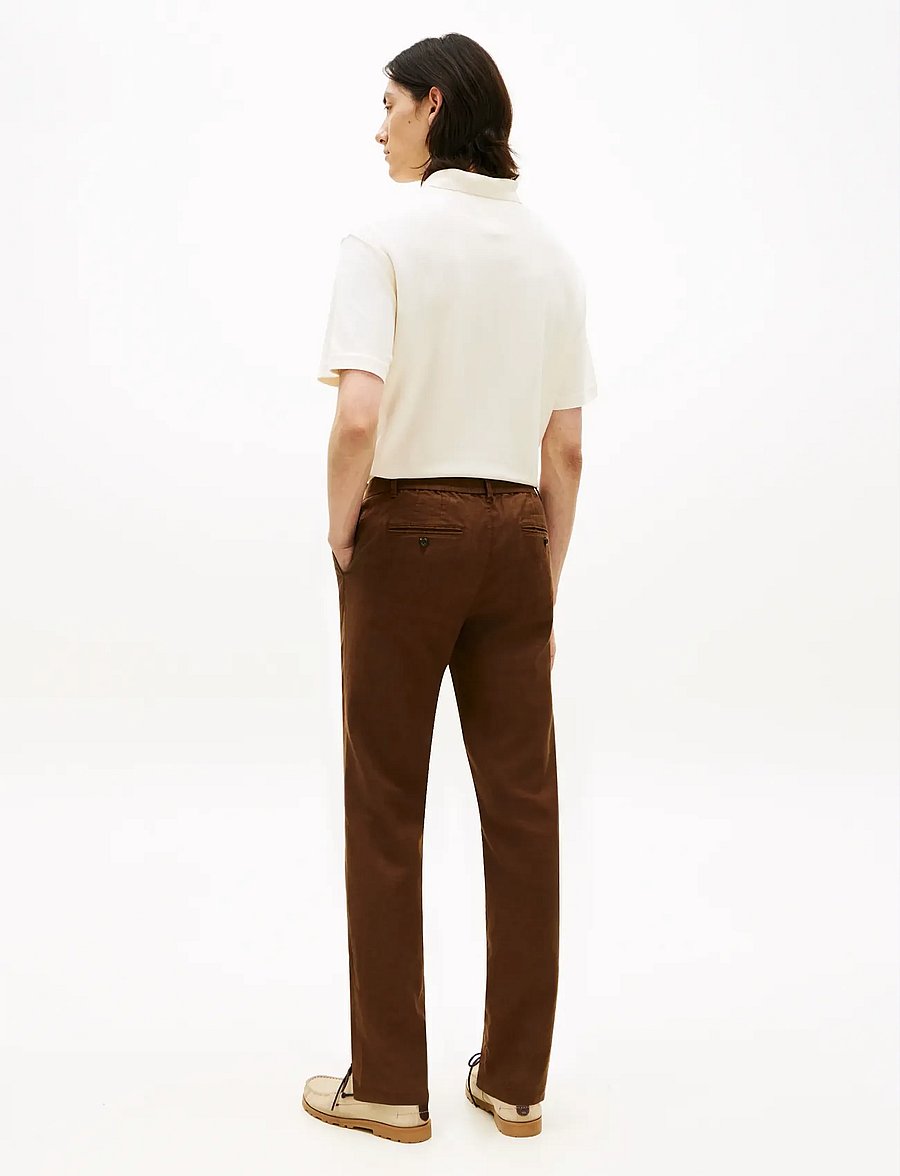 Tommy Hilfiger - DENTON SORONA LINEN - linased püksid - legacy brown - 2