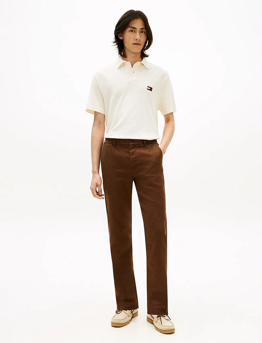 Tommy Hilfiger - DENTON SORONA LINEN - linased püksid - legacy brown - 3