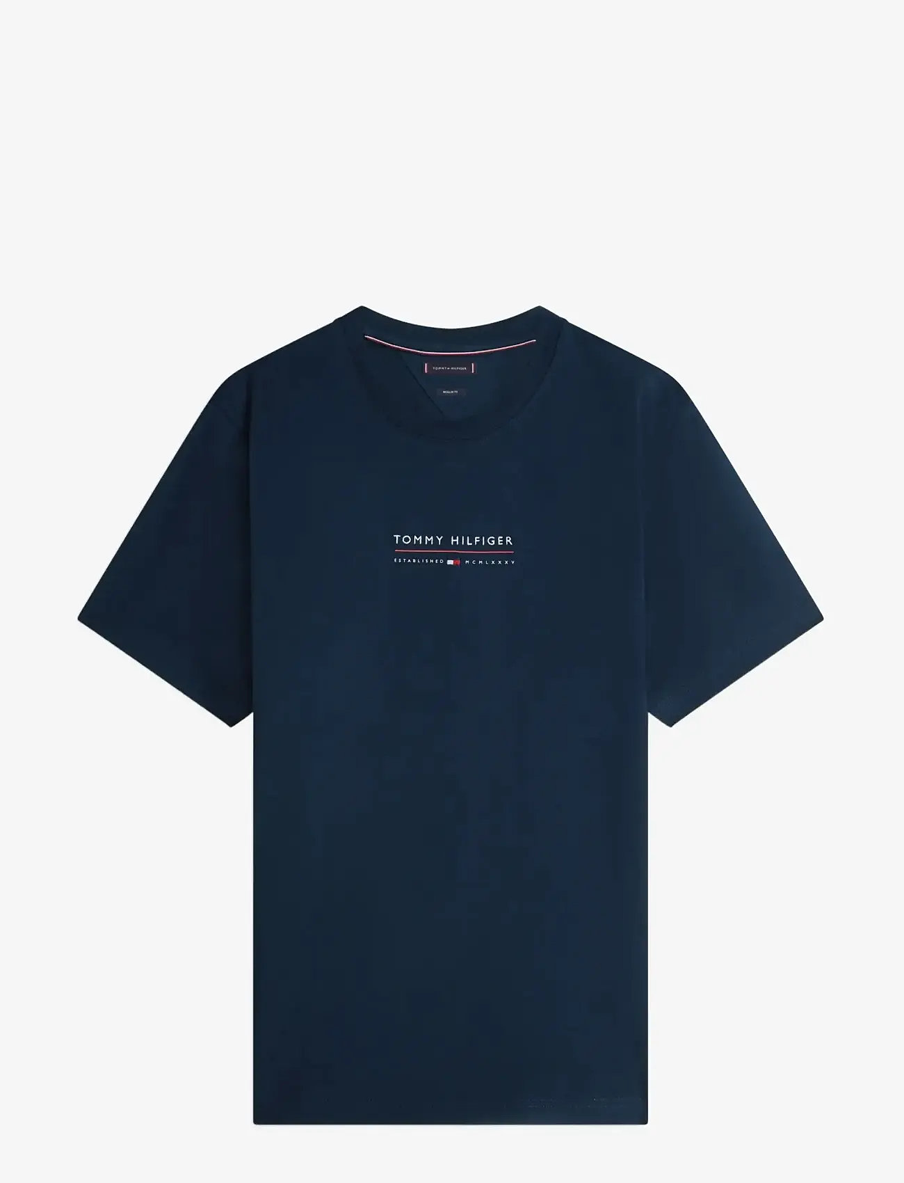 Tommy Hilfiger - BRAND LOVE LOCKUP TEE - kortærmede t-shirts - desert sky - 1