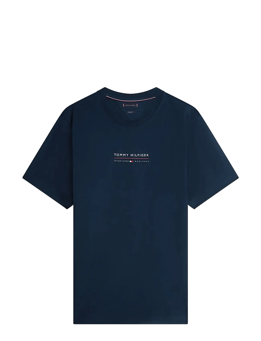 Tommy Hilfiger - BRAND LOVE LOCKUP TEE - kurzärmelige t-shirts - desert sky - 1