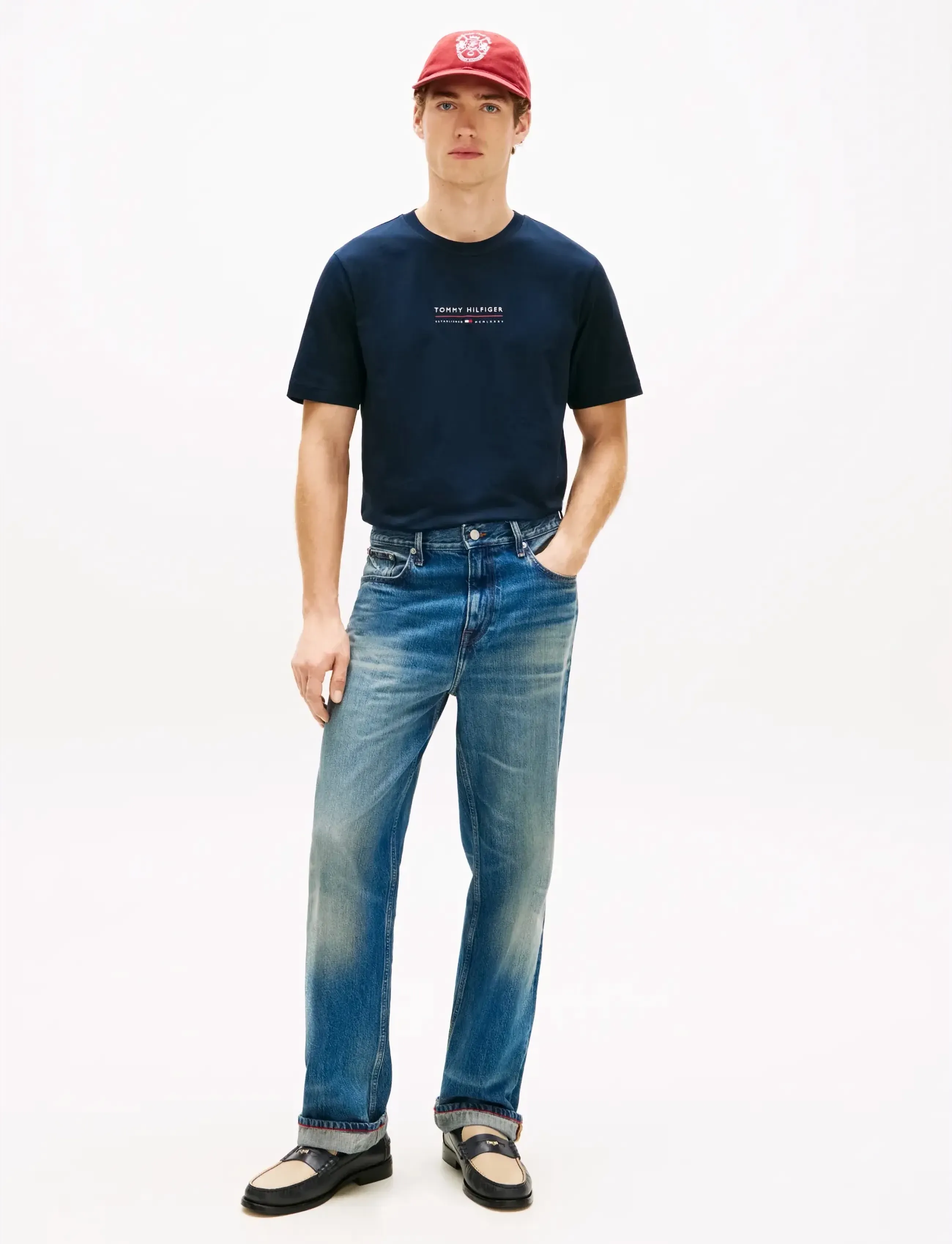 Tommy Hilfiger - BRAND LOVE LOCKUP TEE - kurzärmelige t-shirts - desert sky - 3