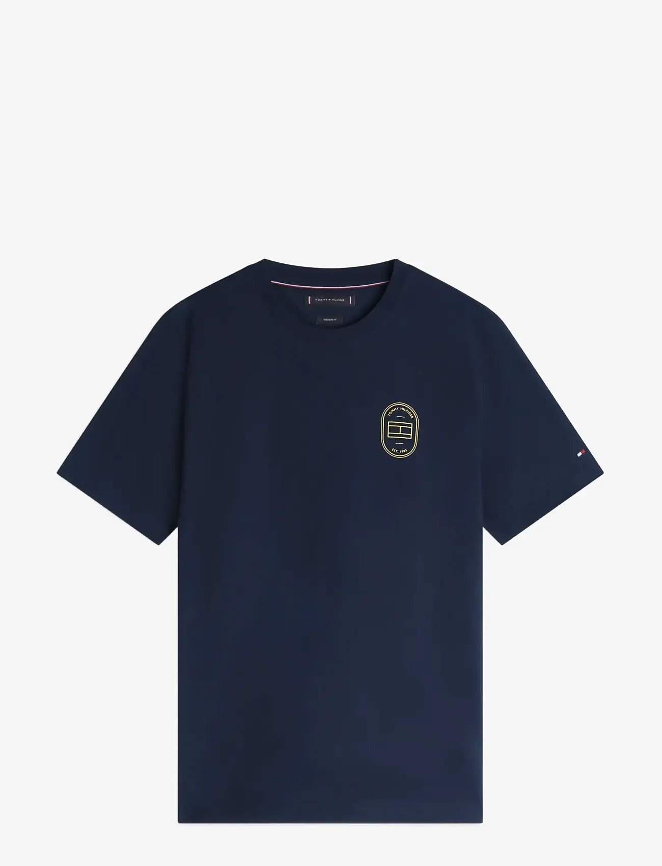 Tommy Hilfiger - BRAND LOVE ROUNDEL TEE - kortærmede t-shirts - black - 1