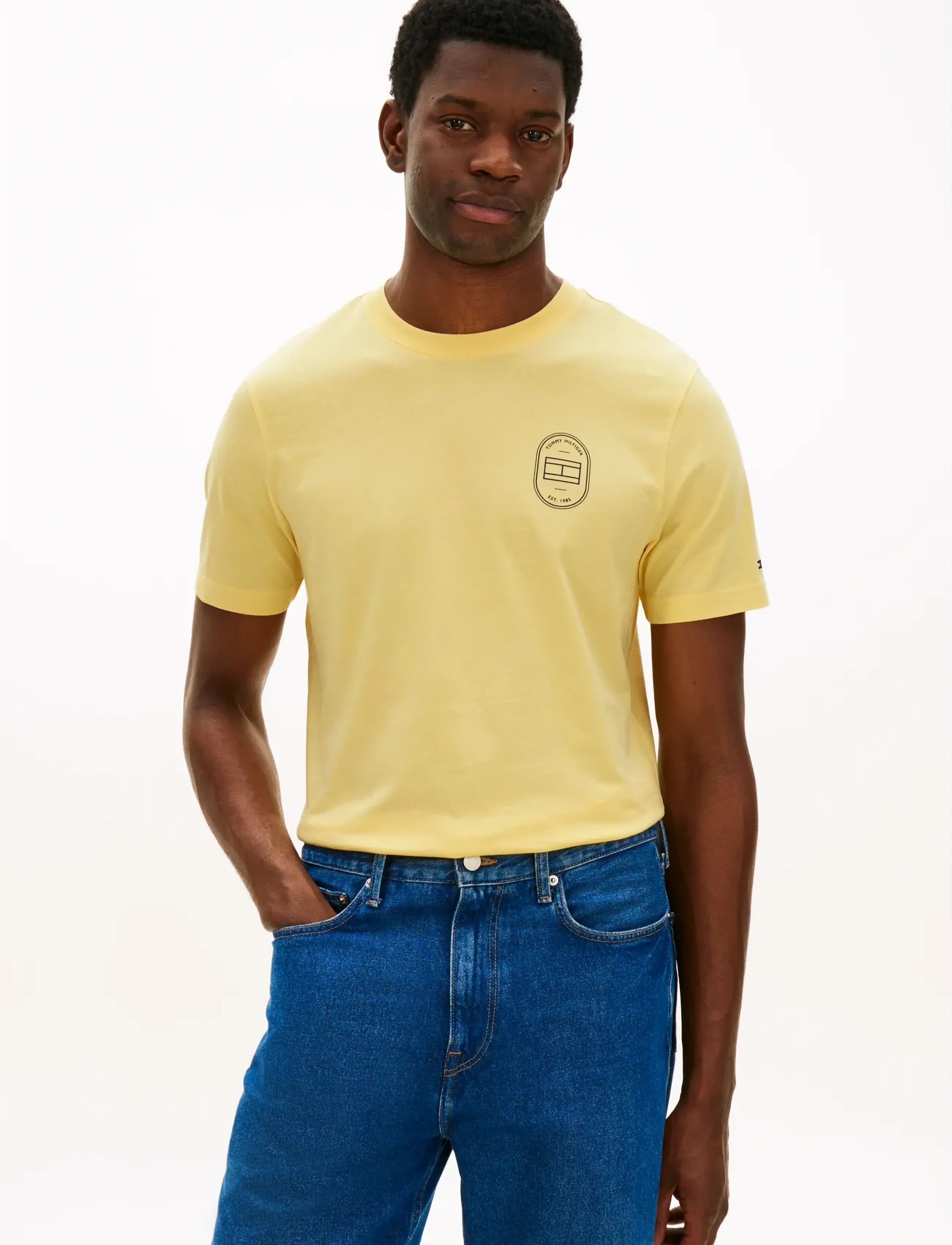 Tommy Hilfiger BRAND LOVE ROUNDEL TEE - Tommy Hilfiger - CITRONELLA / yellow