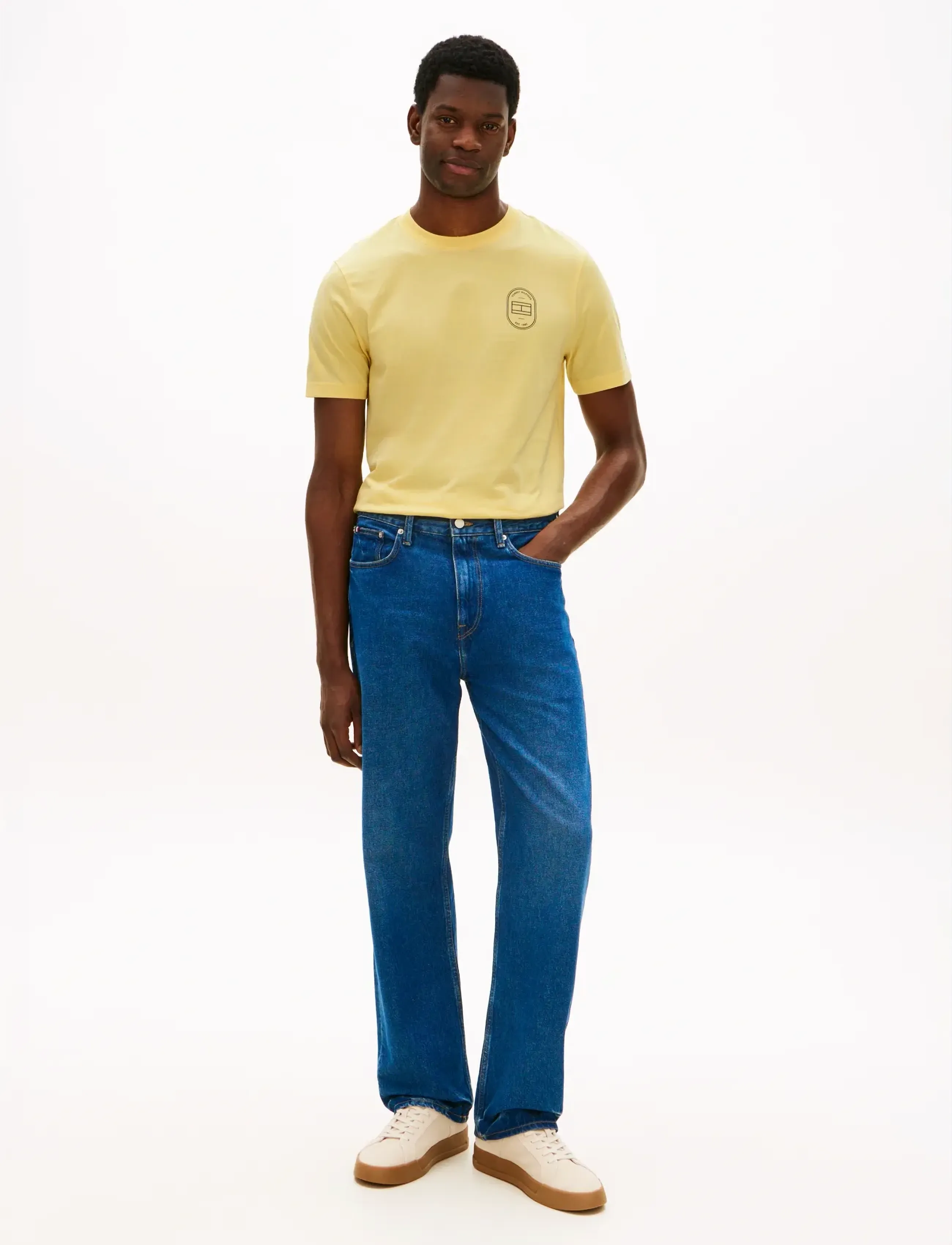 Tommy Hilfiger - BRAND LOVE ROUNDEL TEE - lühikeste varrukatega t-särgid - citronella - 3