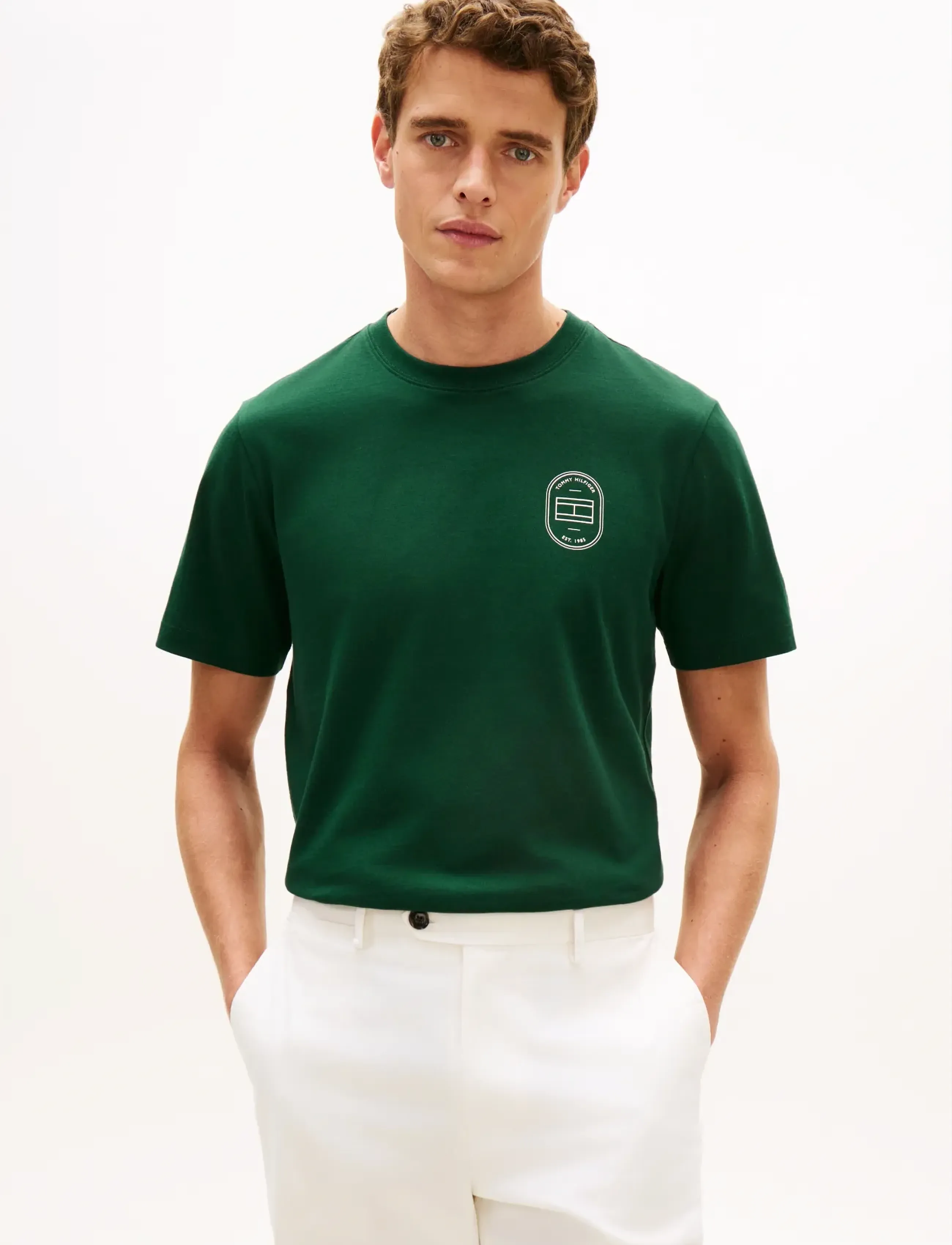 Tommy Hilfiger BRAND LOVE ROUNDEL TEE - T-Shirts - NOCTURNAL GREEN / green