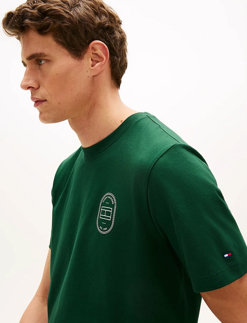 Tommy Hilfiger - BRAND LOVE ROUNDEL TEE - kurzärmelig - nocturnal green - 4