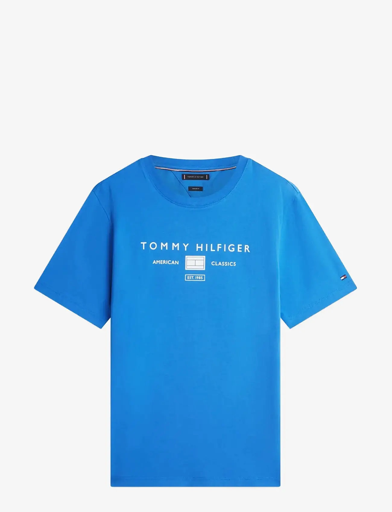Tommy Hilfiger - BRAND LOVE MONO STACK TEE - kortærmede t-shirts - blue orbit - 1