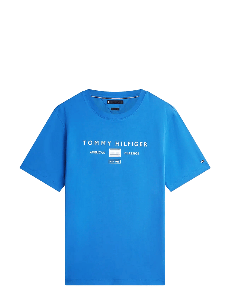 Tommy Hilfiger - BRAND LOVE MONO STACK TEE - kurzärmelig - blue orbit - 1