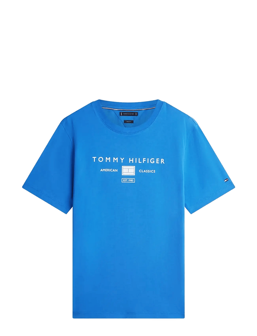 Tommy Hilfiger - BRAND LOVE MONO STACK TEE - kurzärmelig - blue orbit - 1