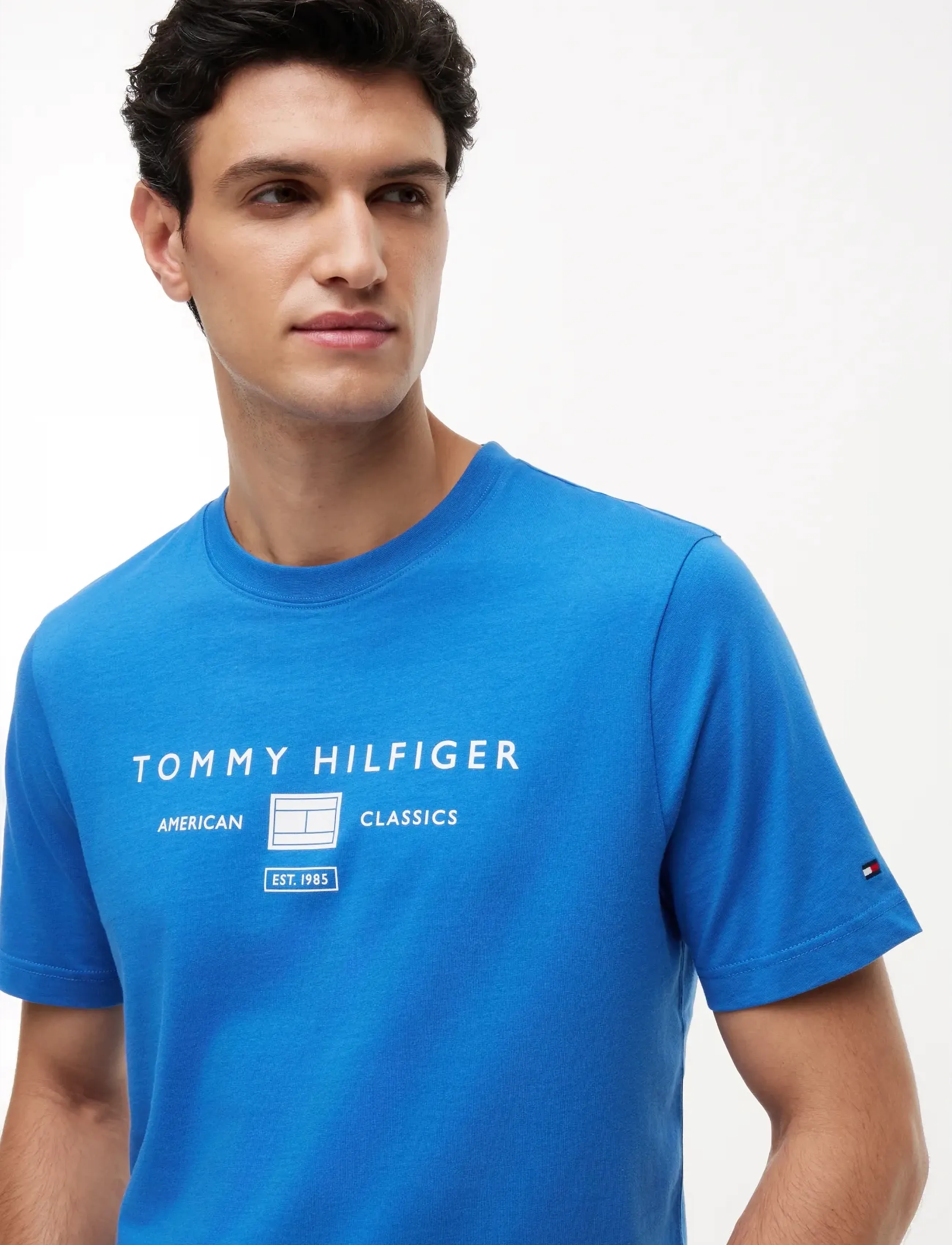 Tommy Hilfiger - BRAND LOVE MONO STACK TEE - kurzärmelig - blue orbit - 3