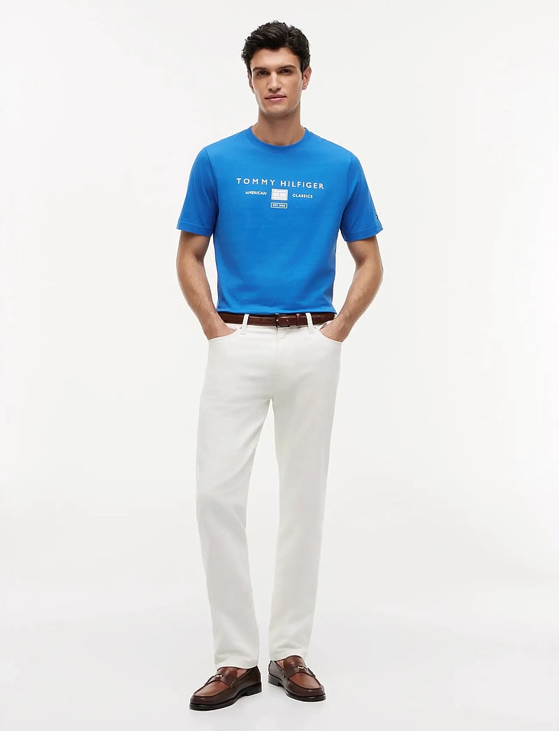 Tommy Hilfiger - BRAND LOVE MONO STACK TEE - kurzärmelig - blue orbit - 4